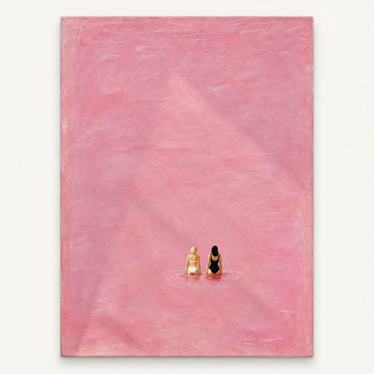 pink water friends, artwork