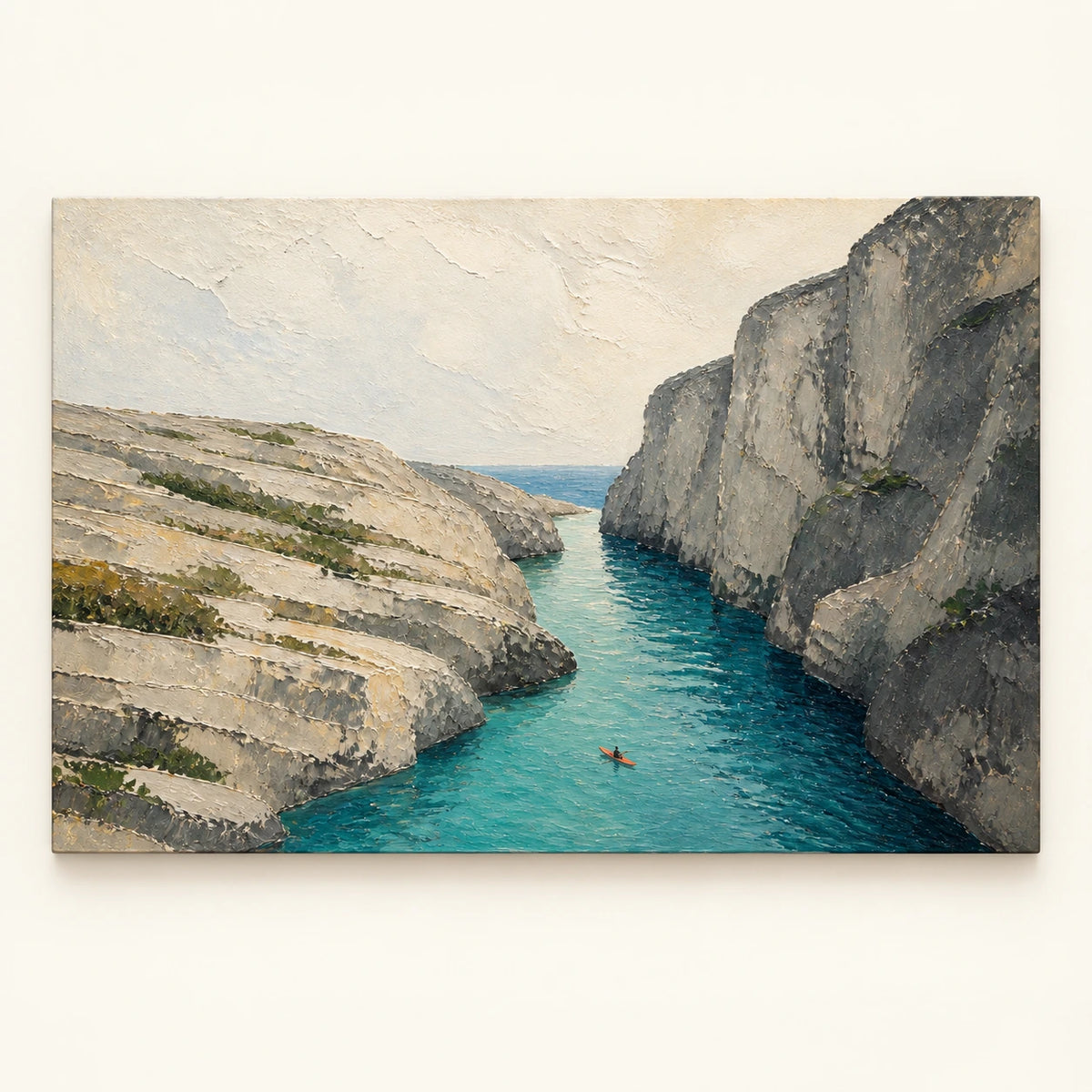 cove between cliffs, artwork