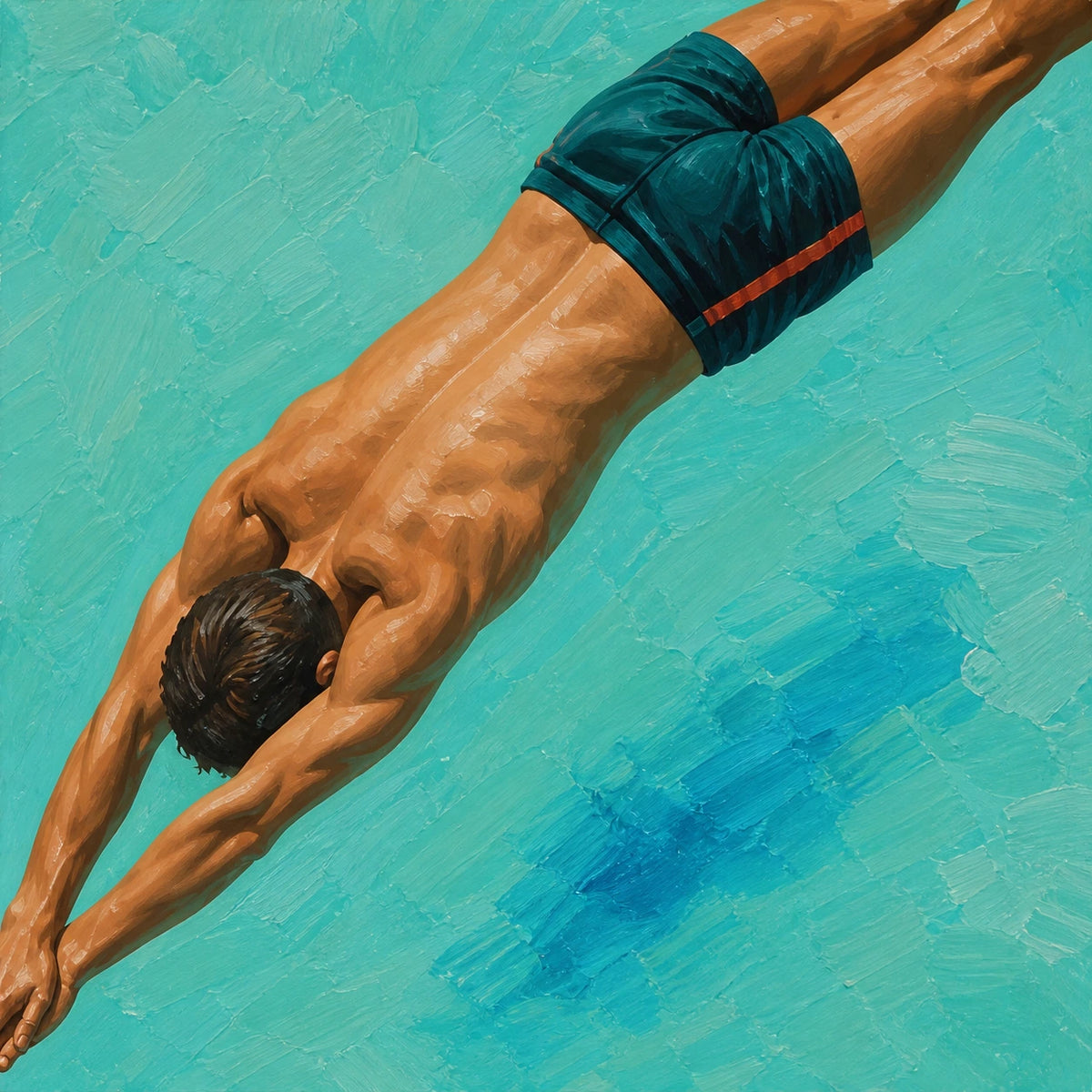 Hand-Painted Artwork | Dive Into Turquoise [noon:detail:texture]