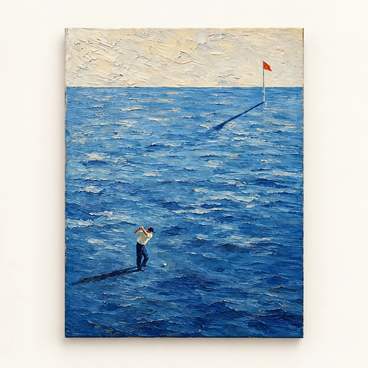 ocean golf flag, artwork