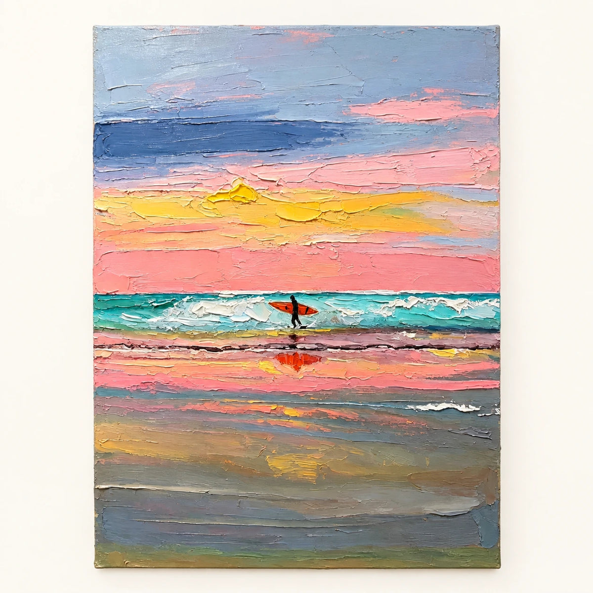 Hand-Painted Artwork | Pastel Surf Walk [noon:artwork]