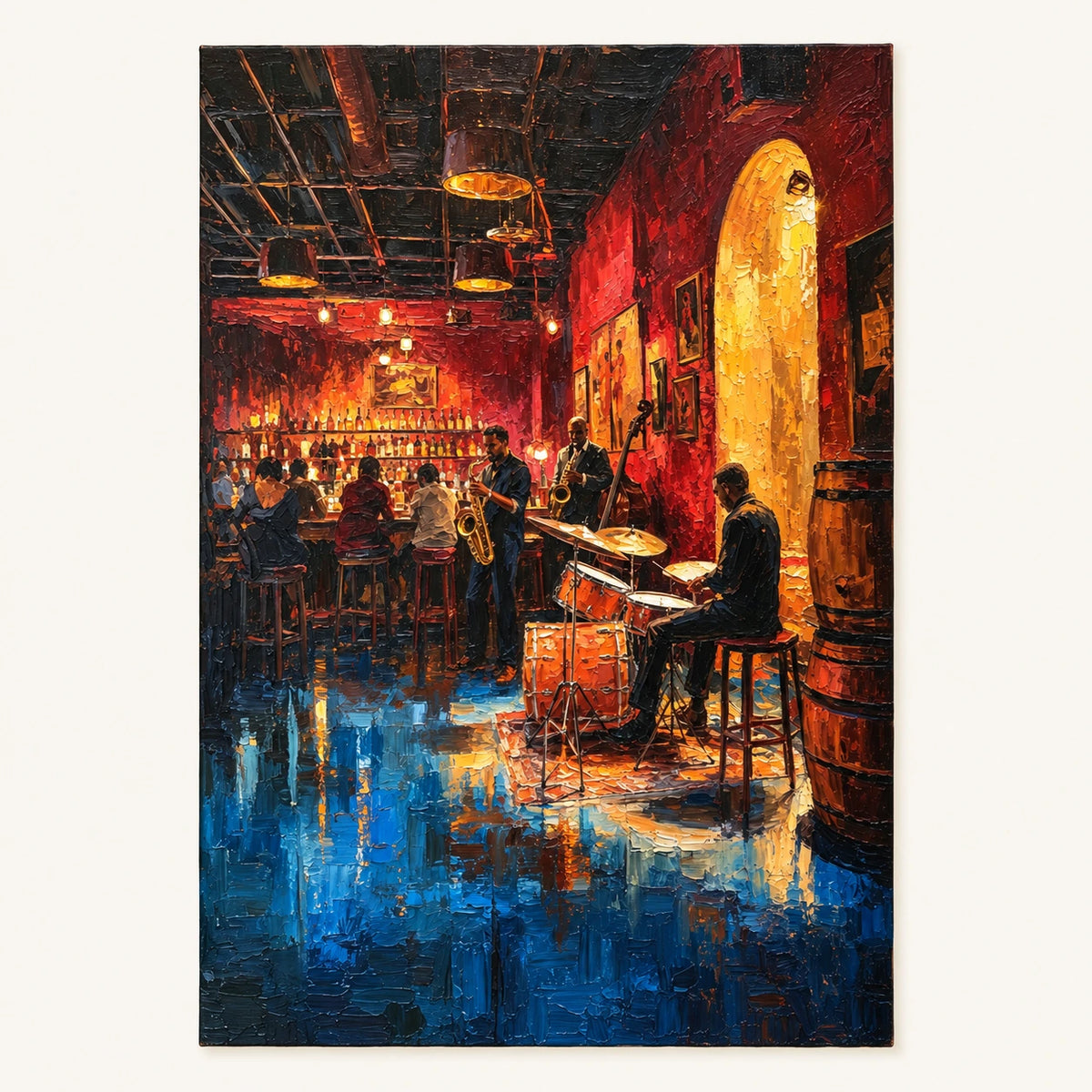 late night jazz club, artwork
