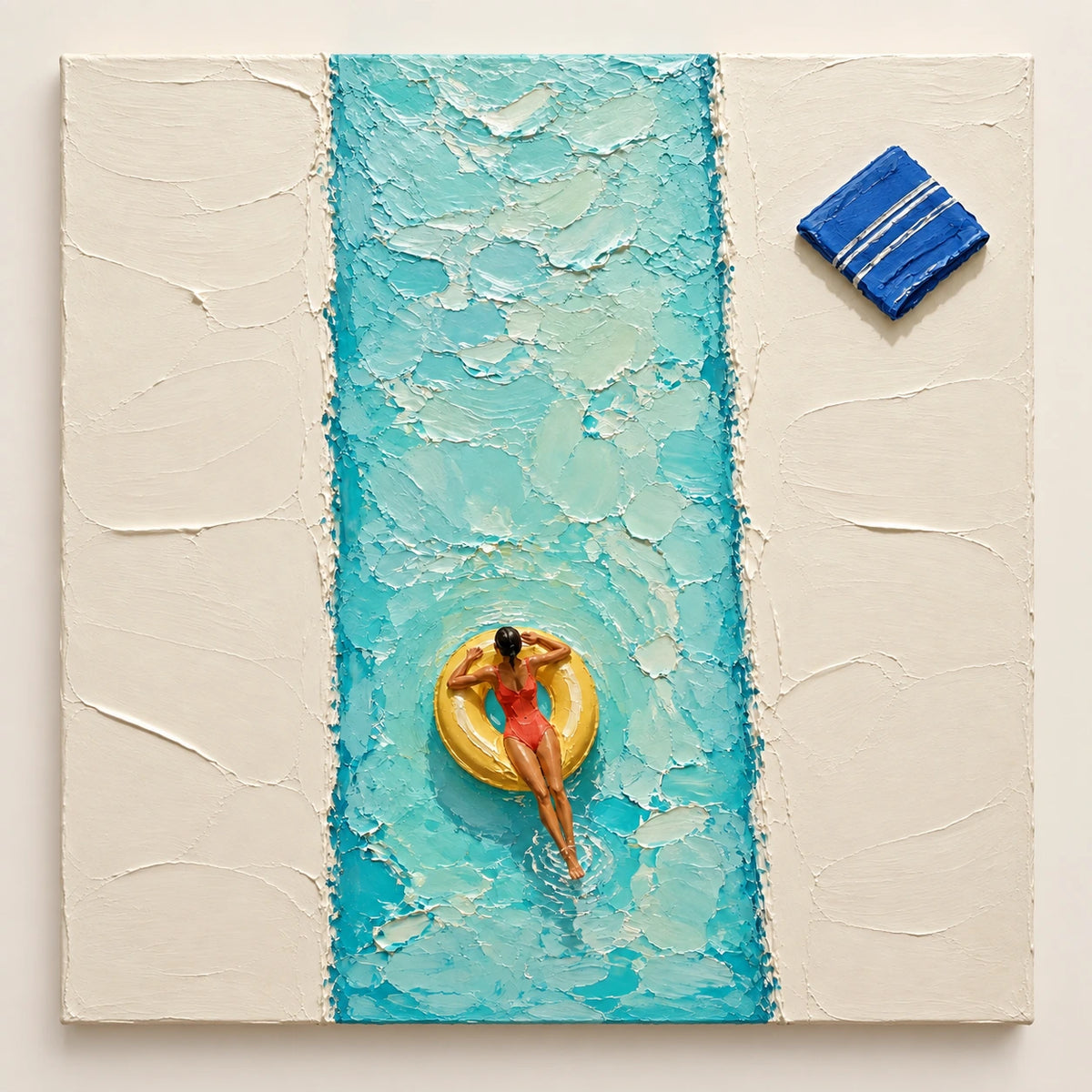 poolside float, artwork