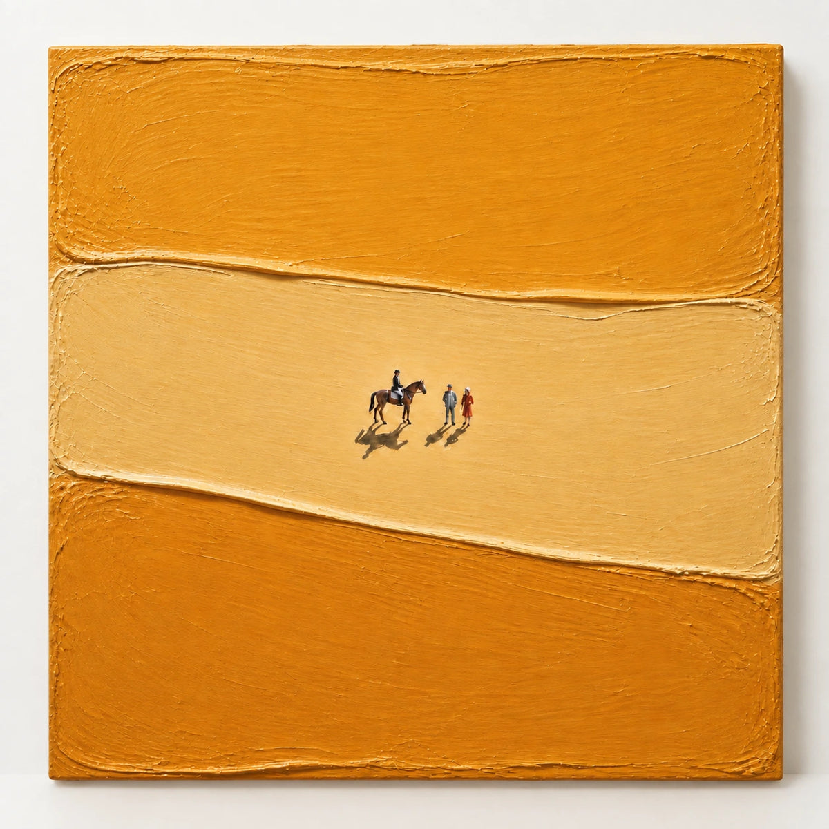 riders in golden light, artwork