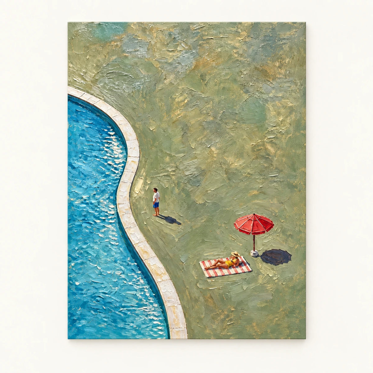 poolside stroll, artwork