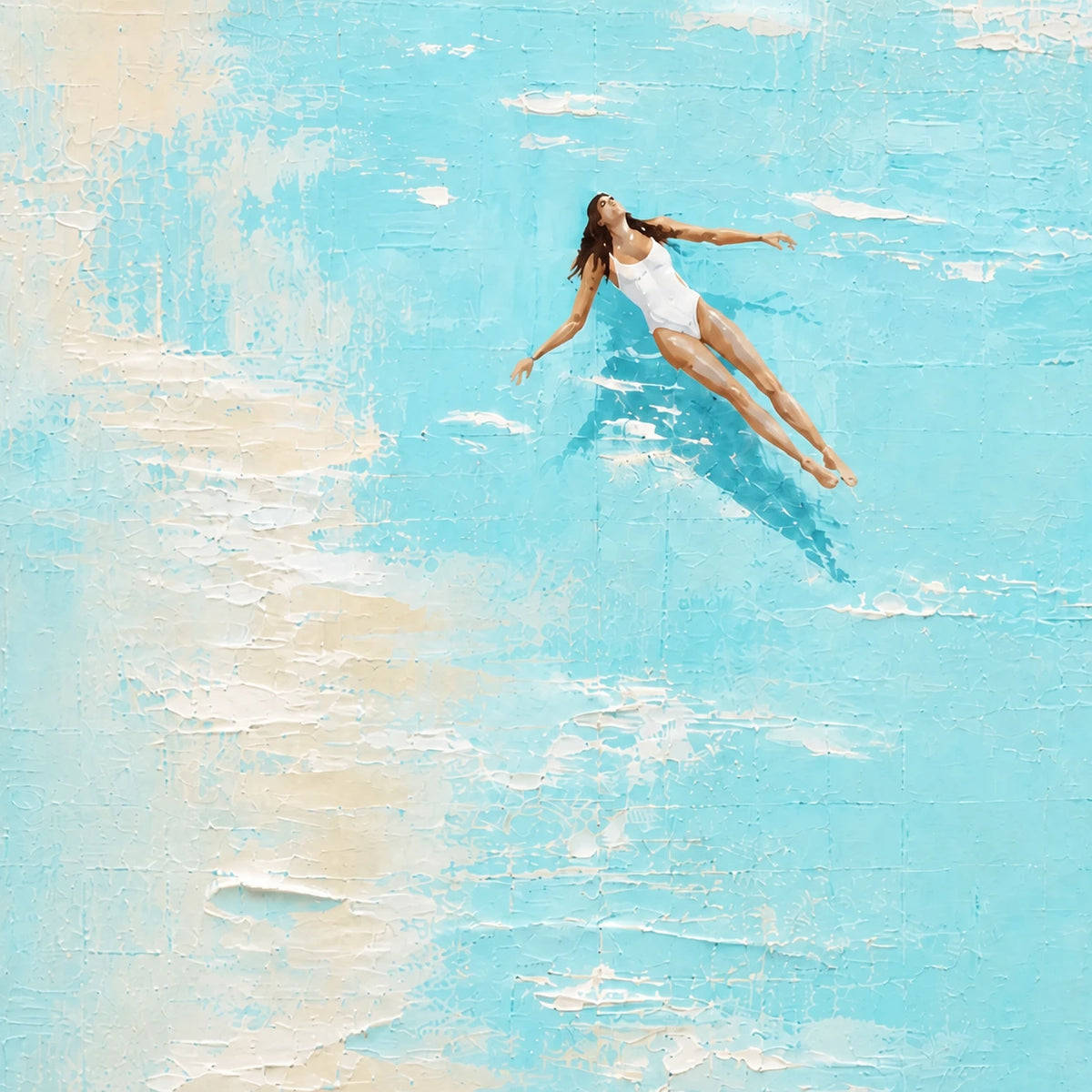 drift into blue, paint texture