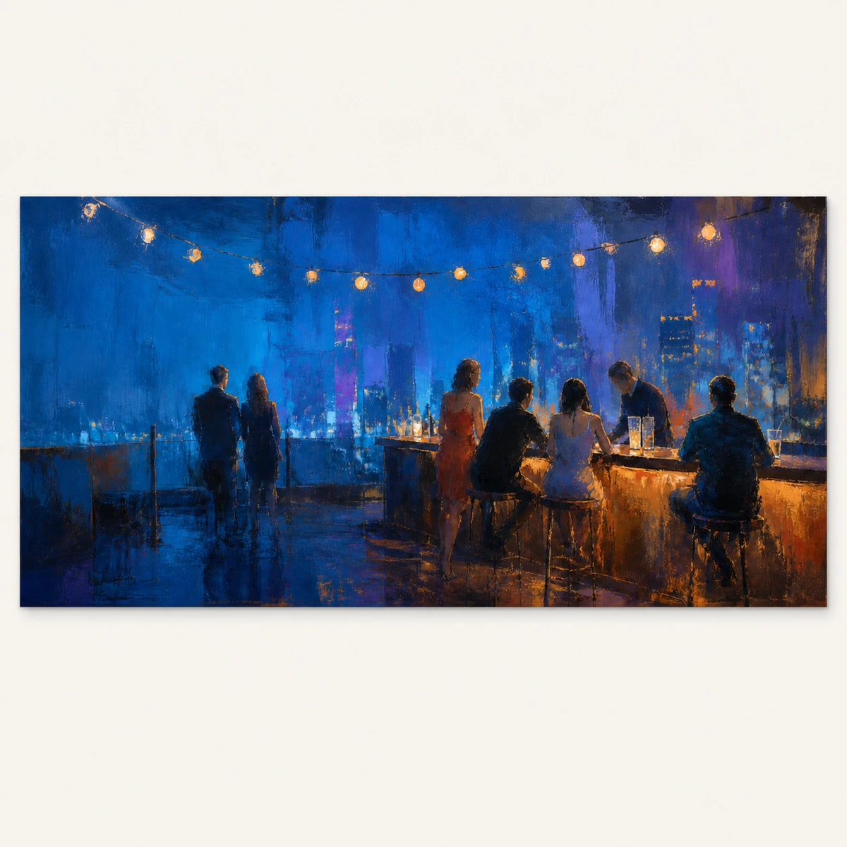Hand-Painted Artwork | Blue Hour Rooftop [noon:artwork]