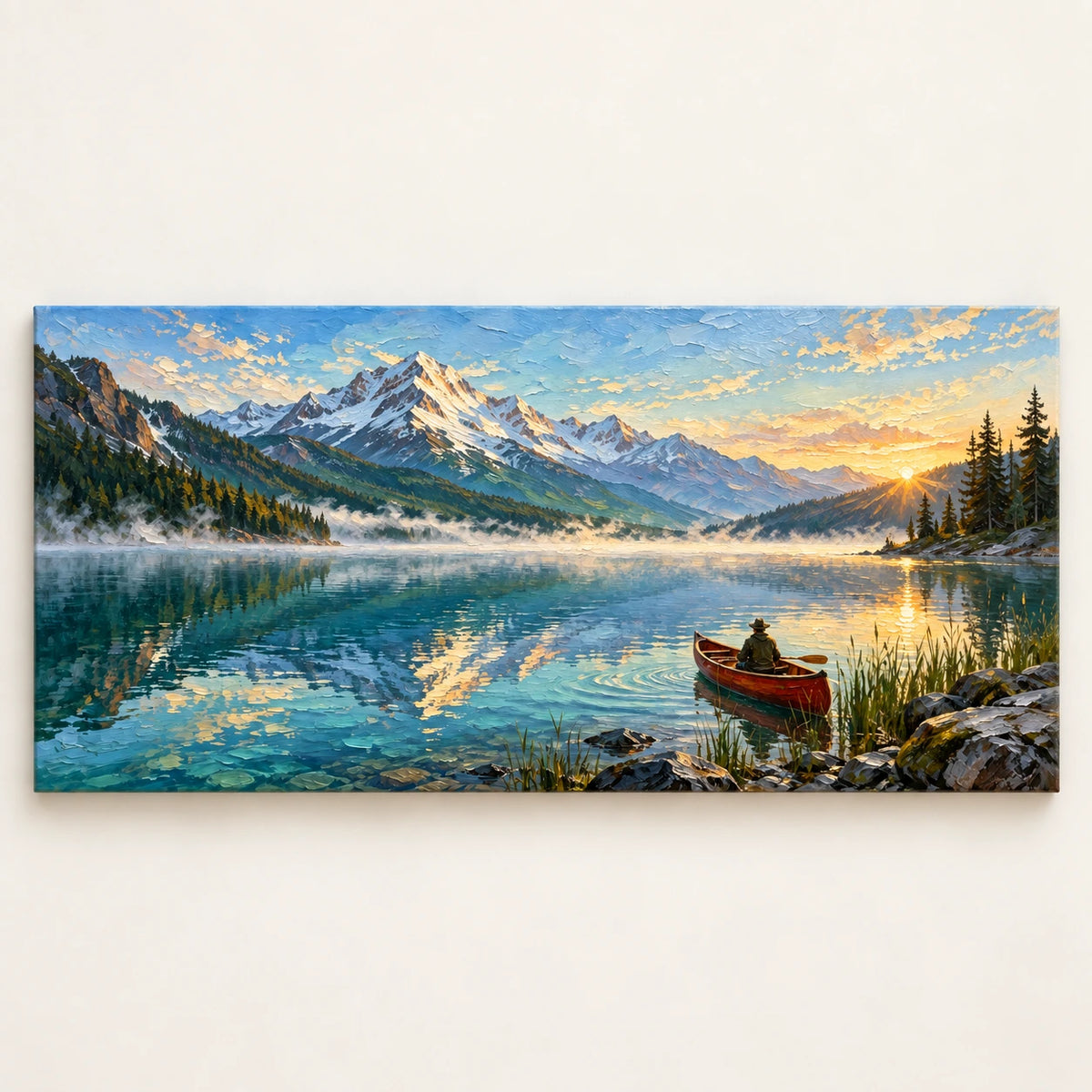 Mountain Lake at First Light [noon:artwork]