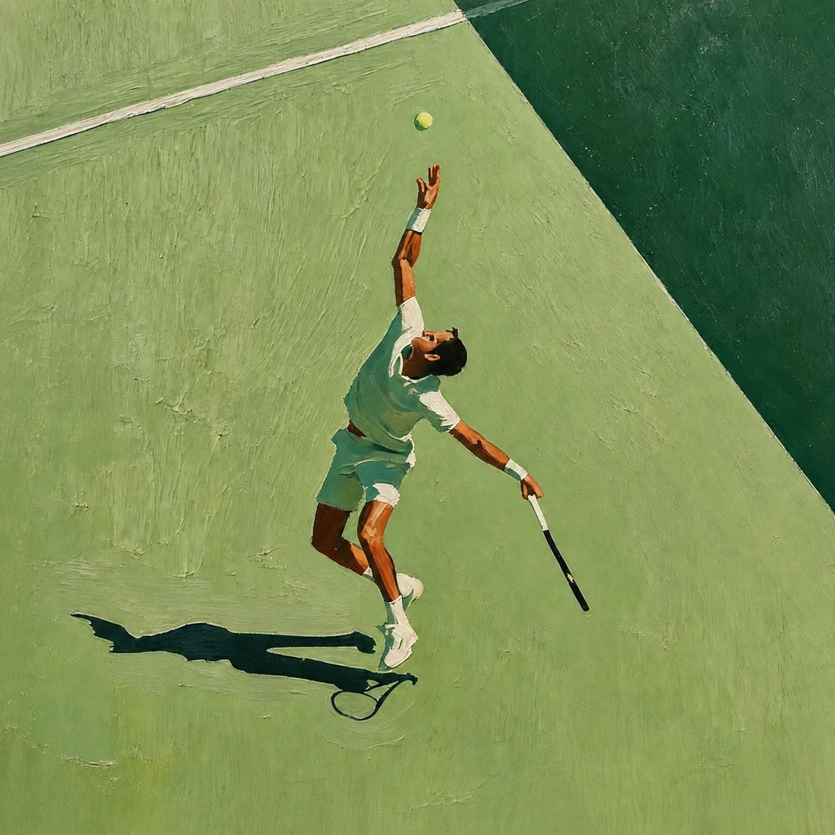 Hand-Painted Artwork | Above the Baseline [noon:detail:composition]