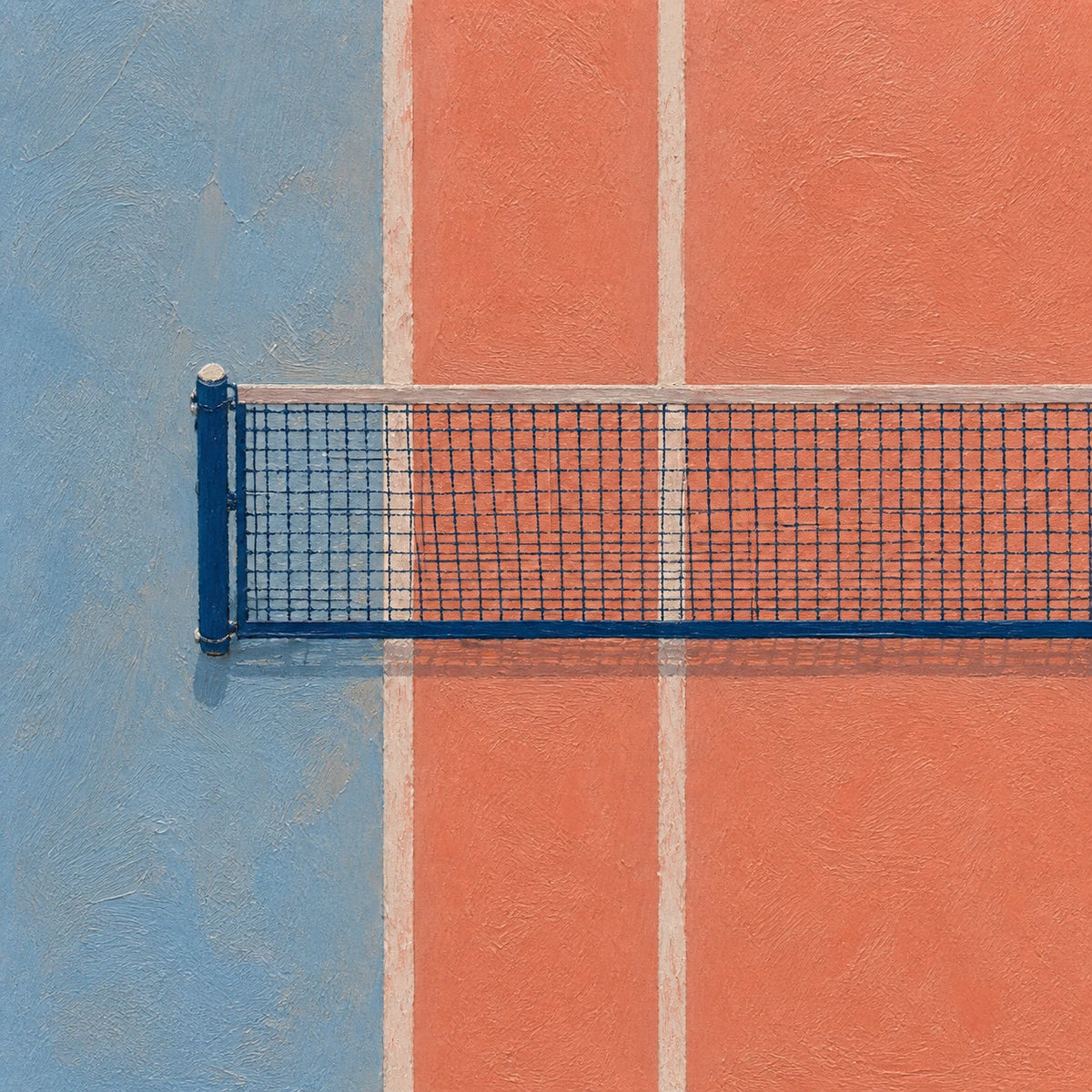 clay court rally, paint texture