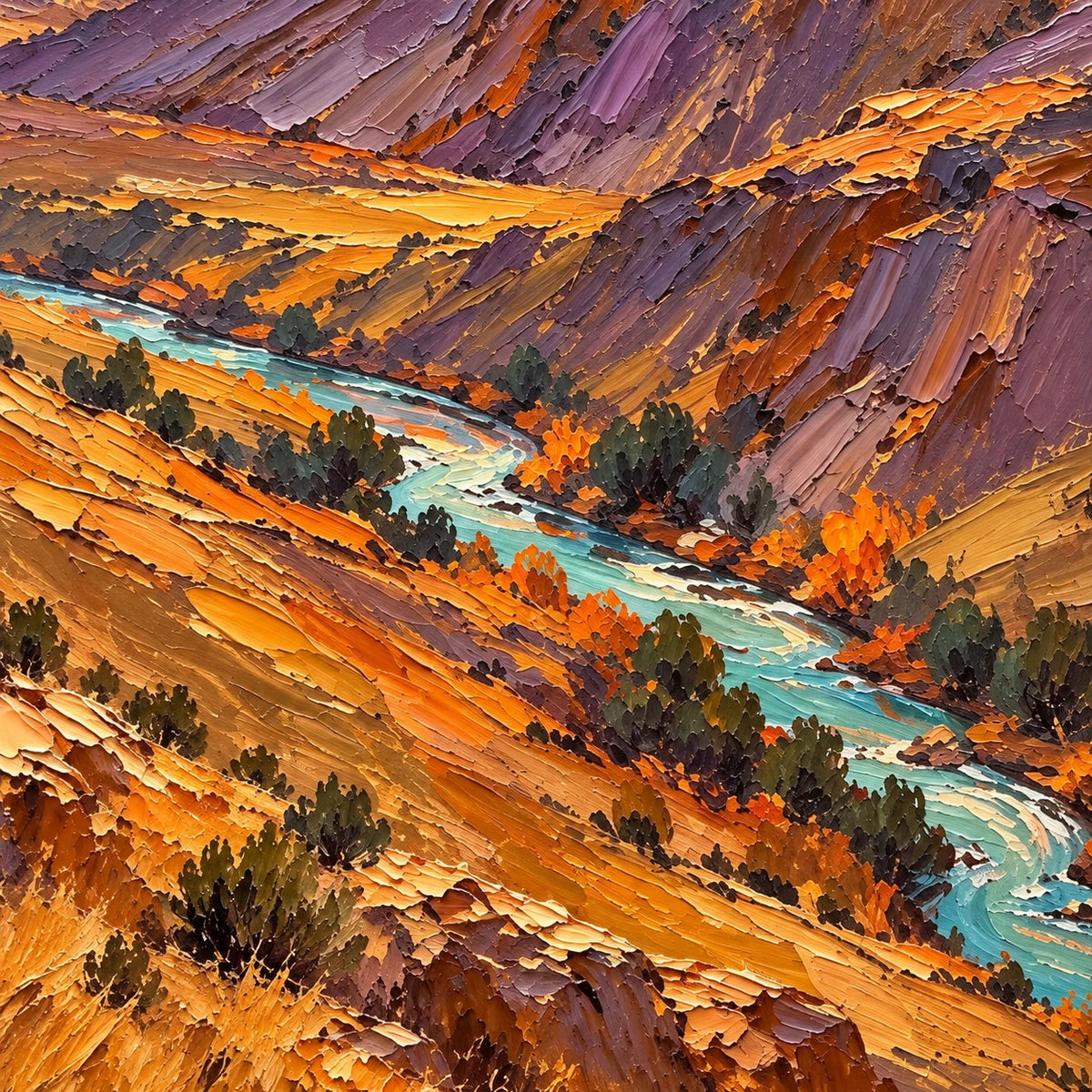 riders at golden valley, paint texture