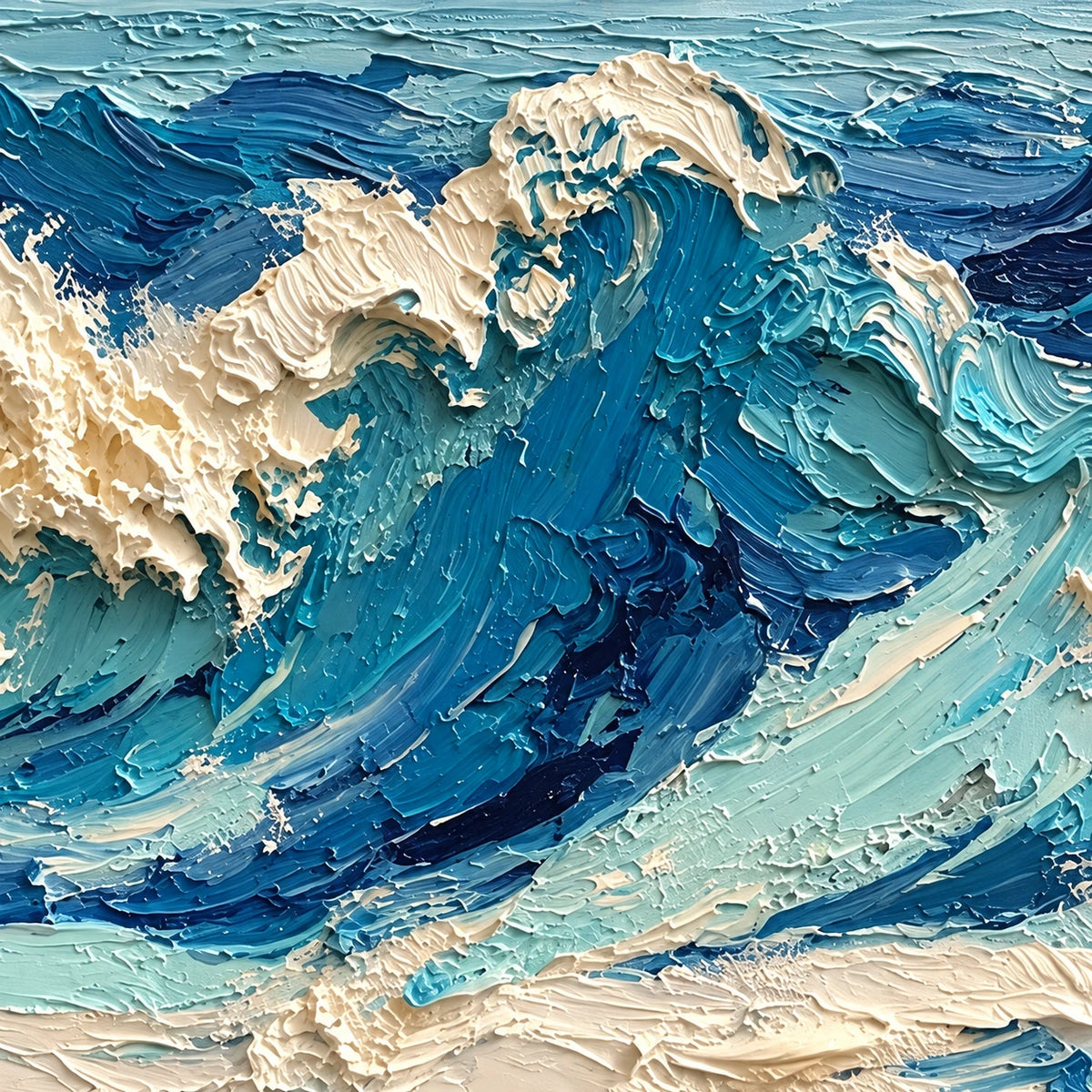 Hand-Painted Artwork | Blue Surge [noon:detail:texture]