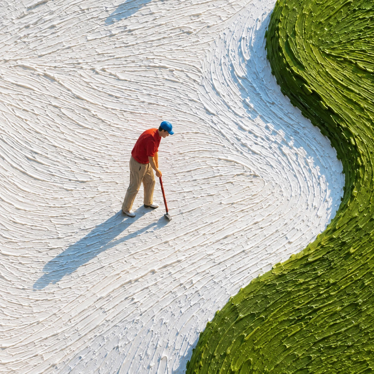 Hand-Painted Artwork | Checking the Line [noon:detail:texture]