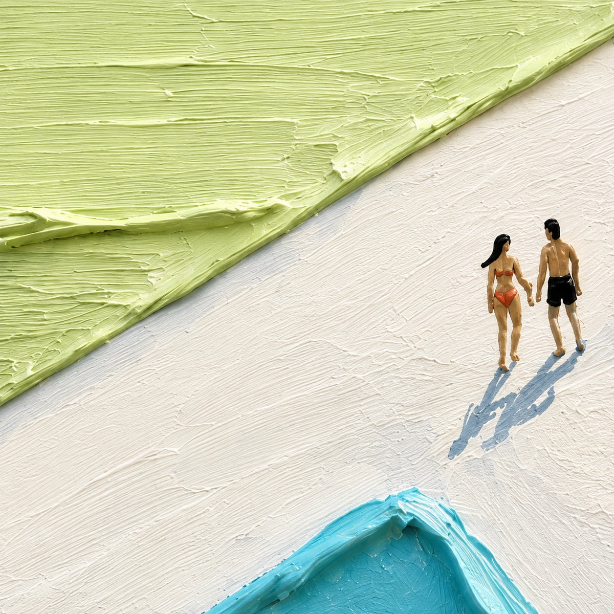 poolside kite, paint texture