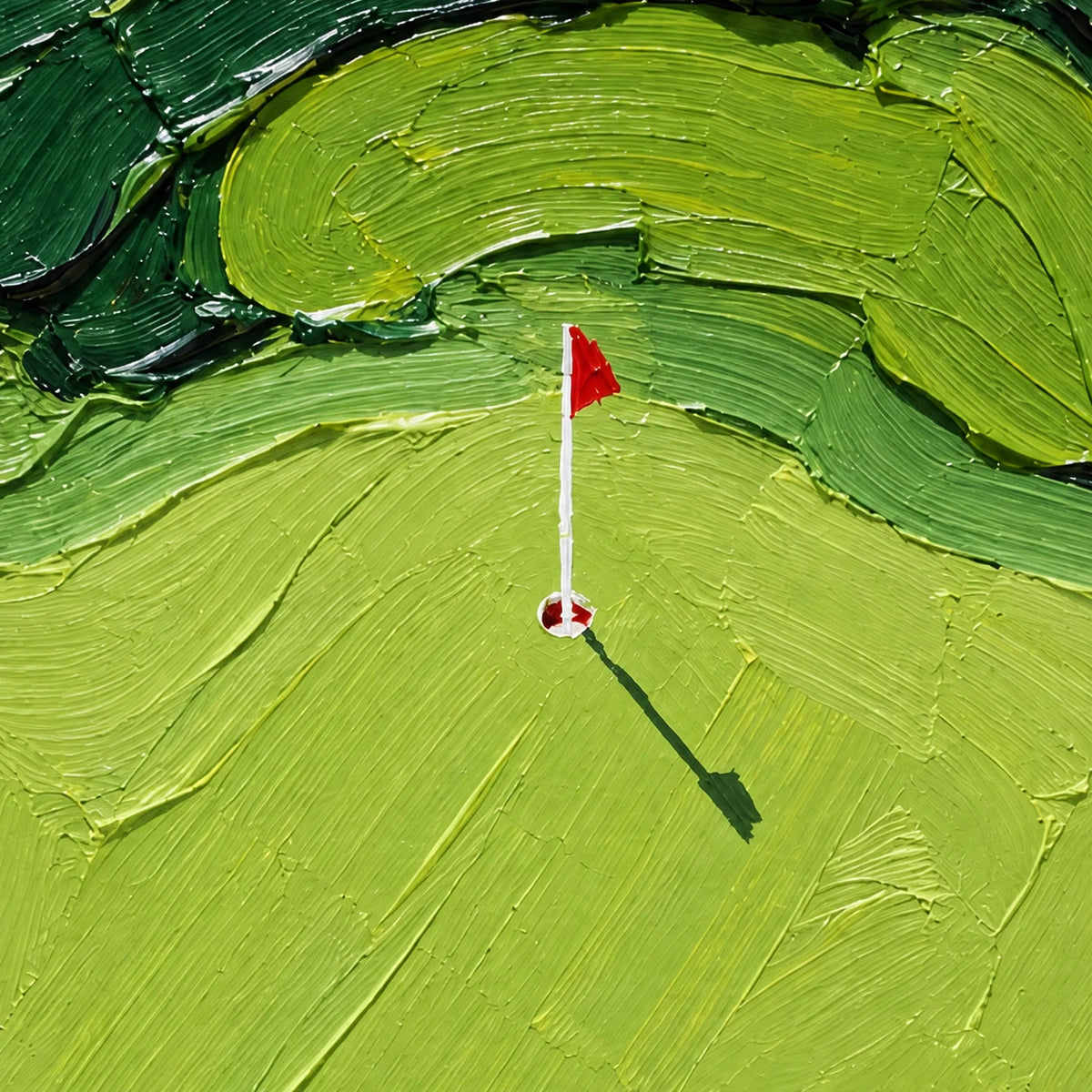 Hand-Painted Artwork | Sunday on the Green [noon:detail:texture]