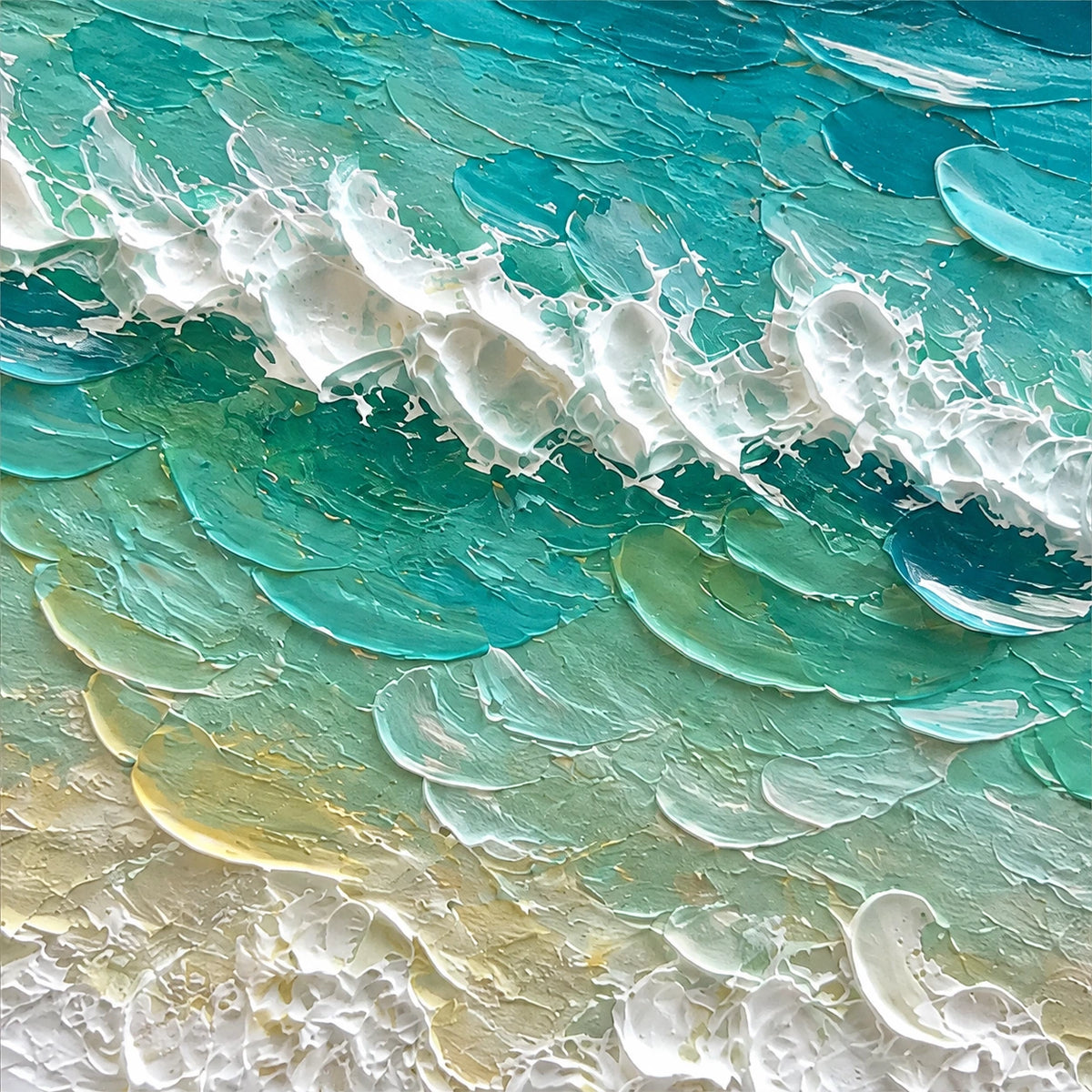 Hand-Painted Artwork | Seafoam Drif [noon:detail:texture]