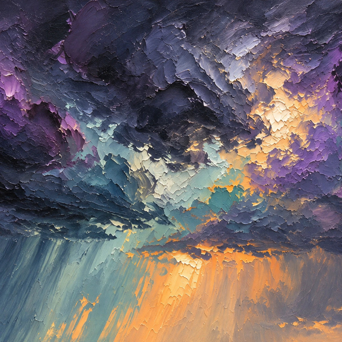 stormlight over the wheat fields, paint texture