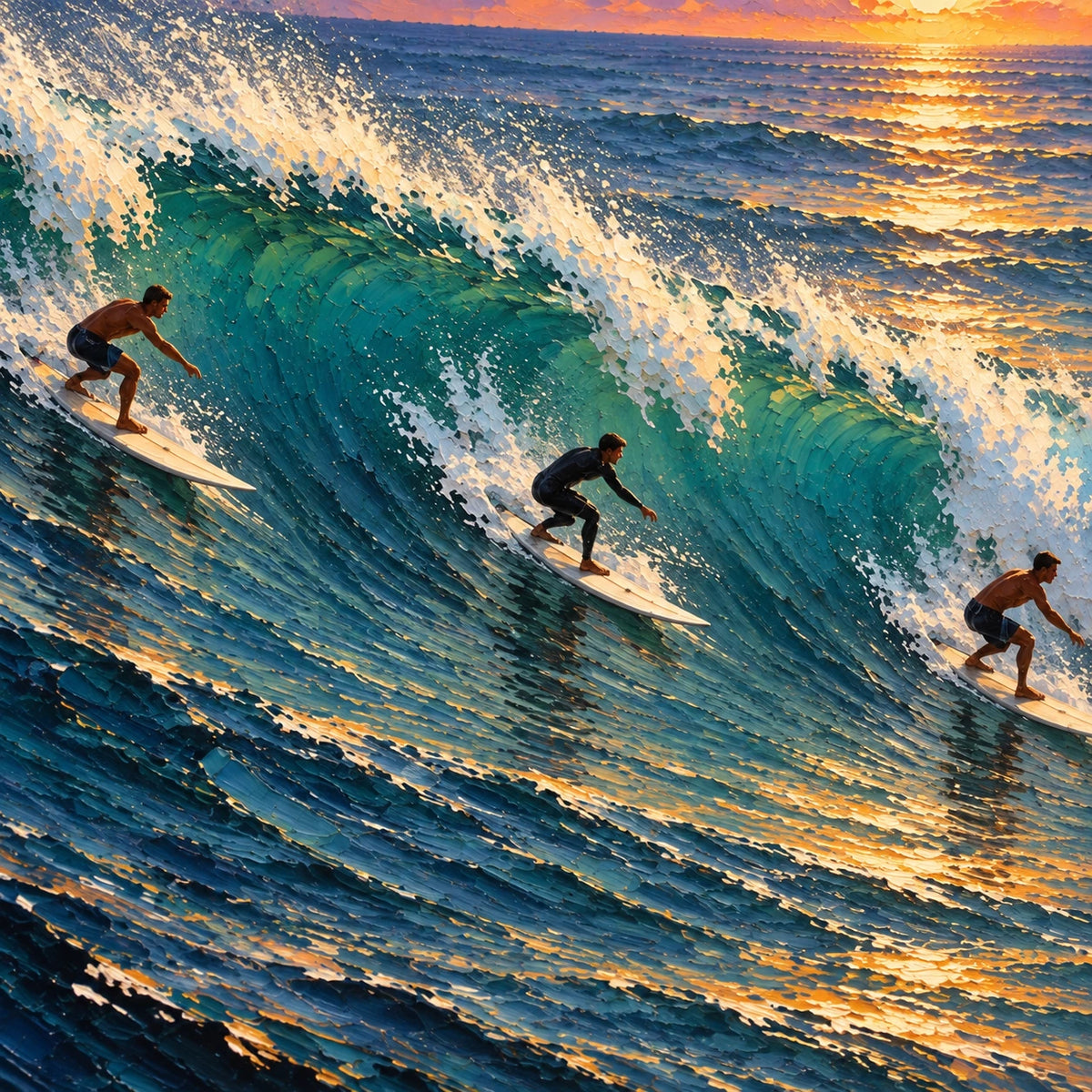 Sunset Wave Riders [noon:detail:texture]
