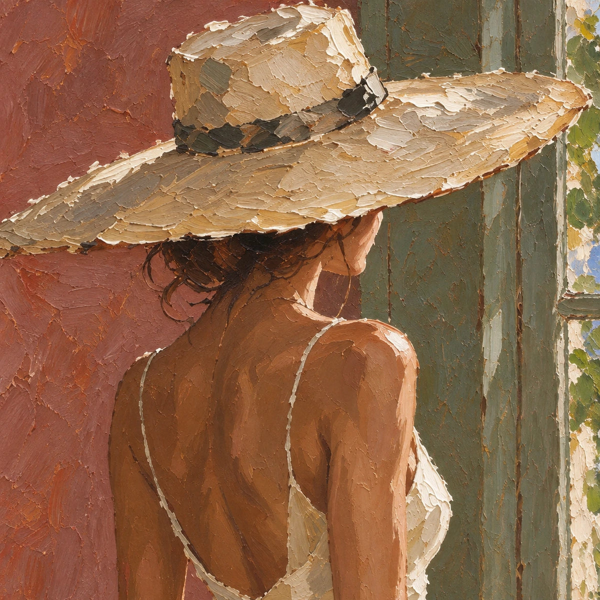 by the garden window, paint texture