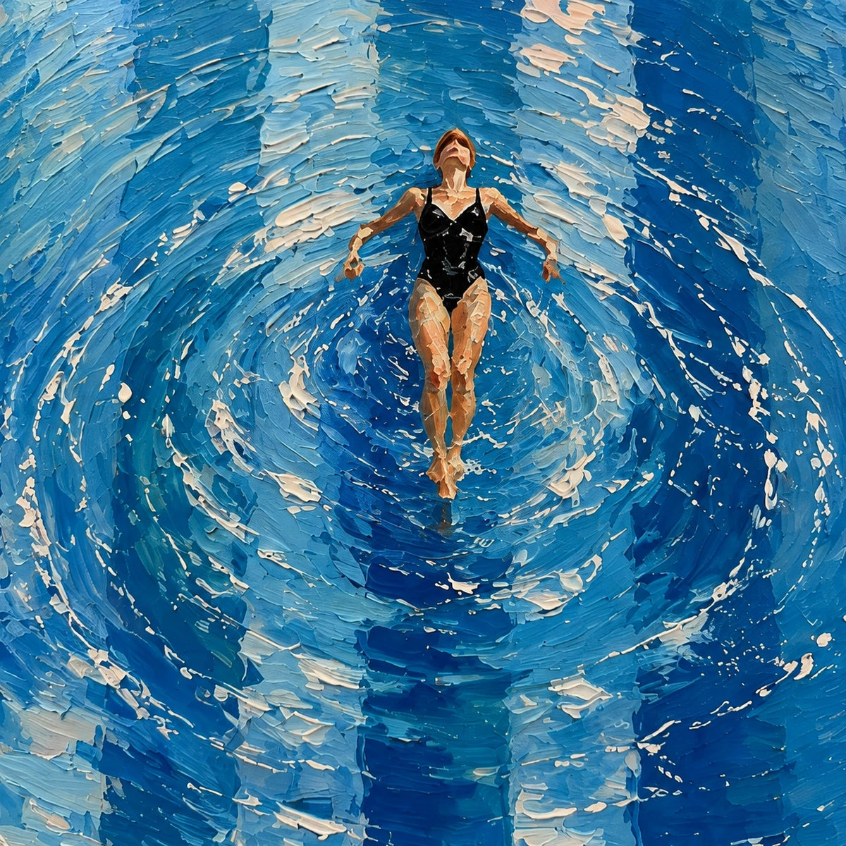 poolside drift, paint texture