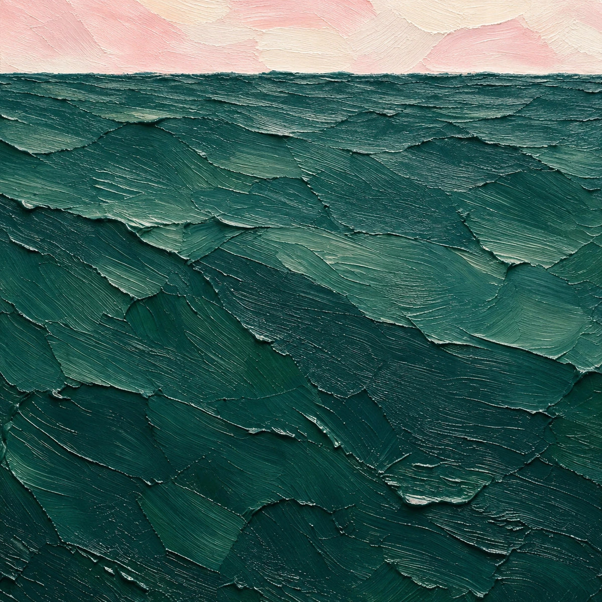 Hand-Painted Artwork | Open Water, Quiet Drif [noon:detail:texture]