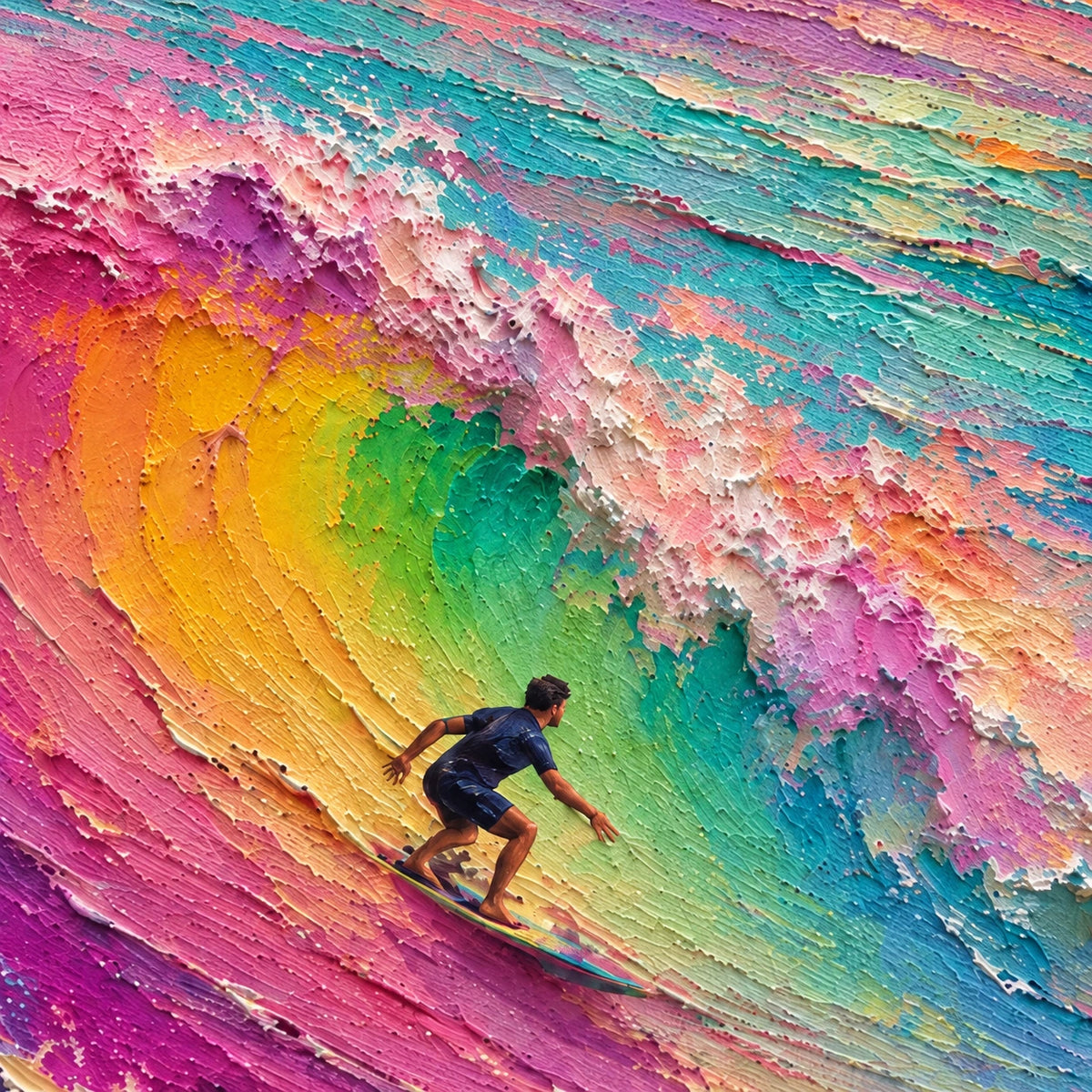 riding the color break, paint texture