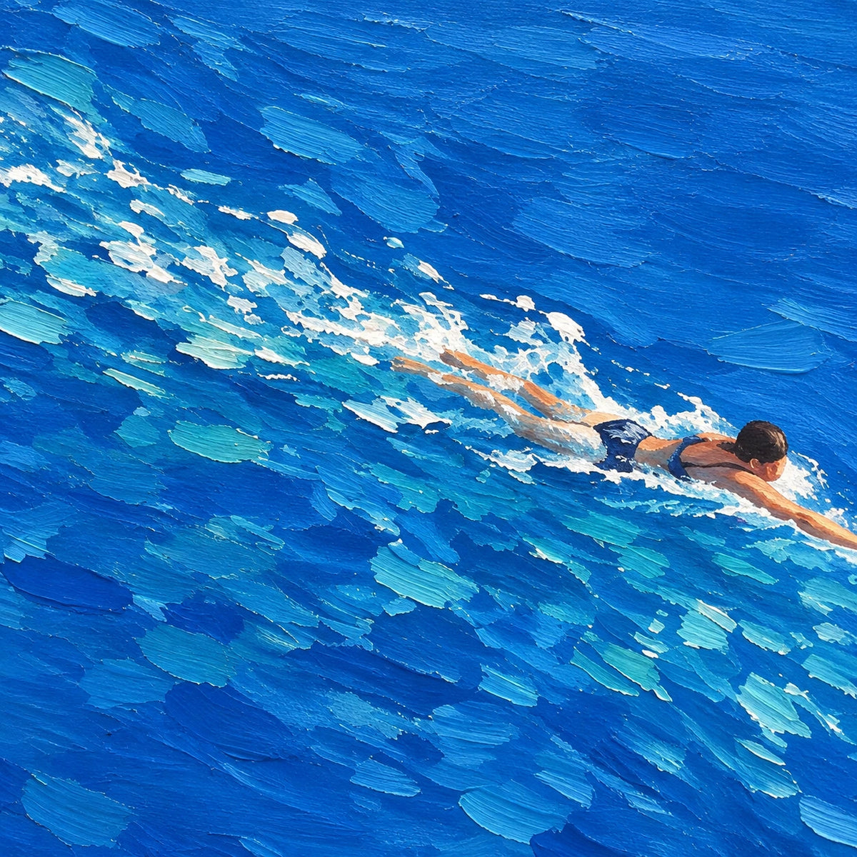 under the quiet diving board, paint texture