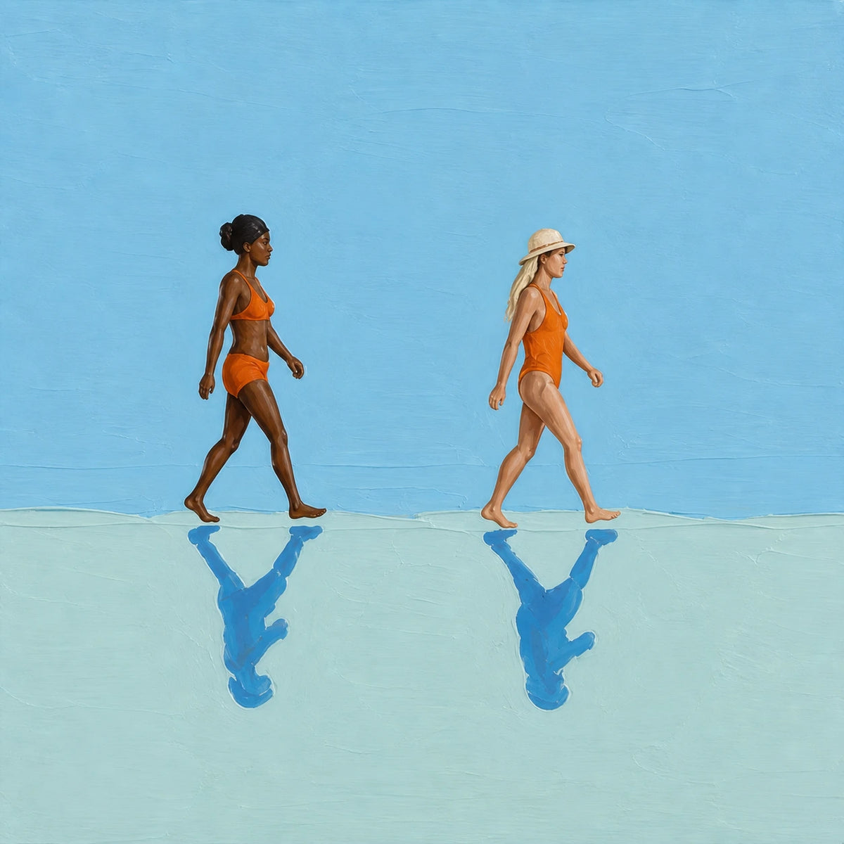 Hand-Painted Artwork | Along the Blue Horizon [noon:detail:texture]