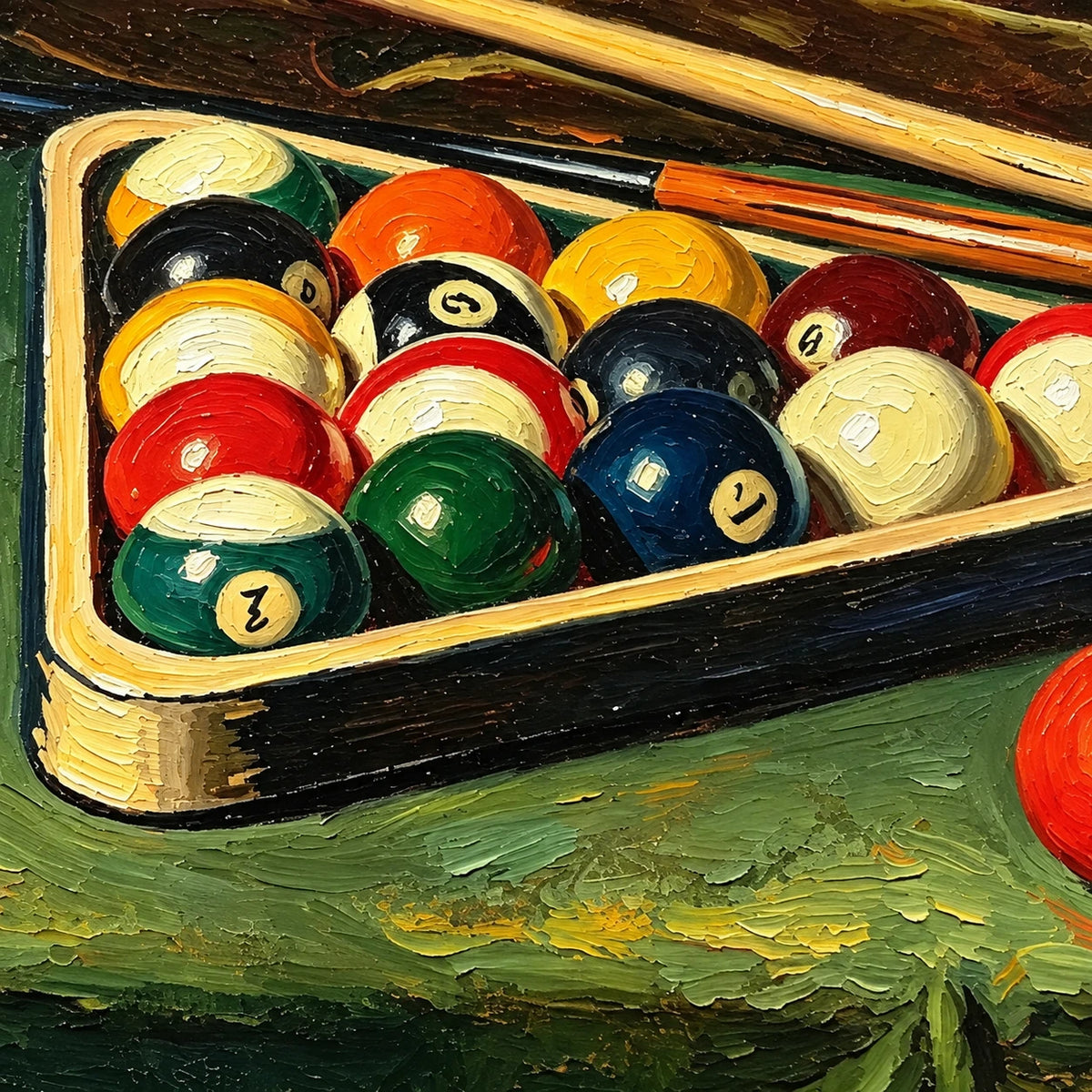 billiards after dark, paint texture