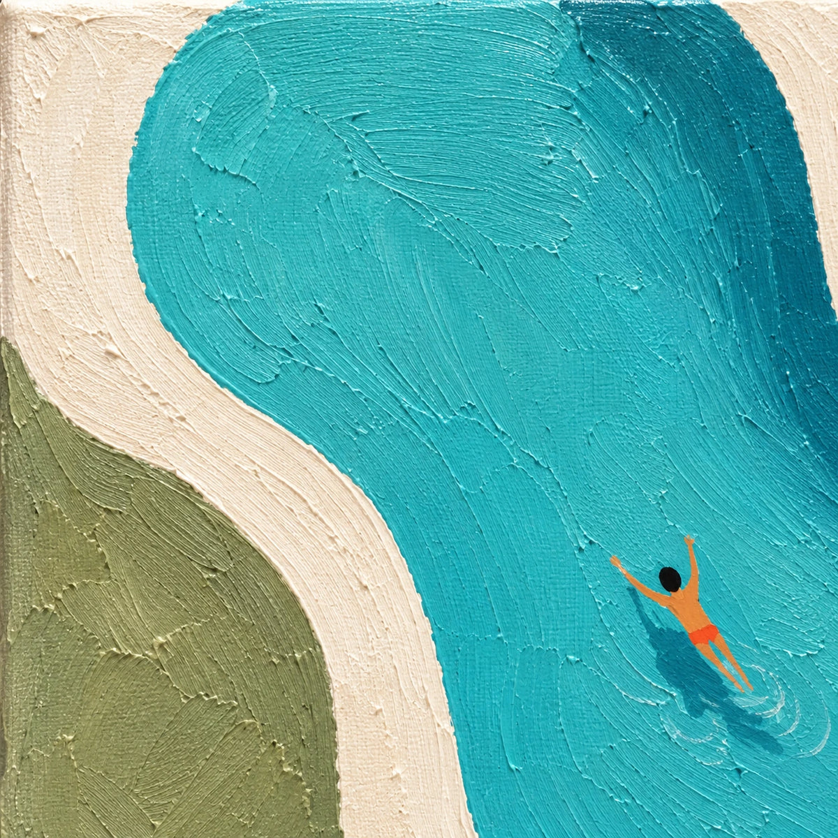 pools in motion, paint texture
