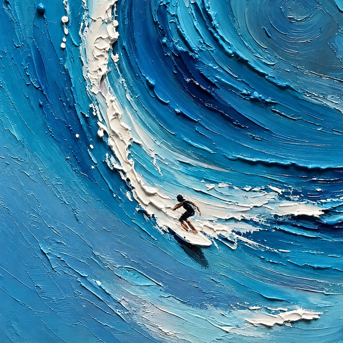 Hand-Painted Artwork | Blue Break [noon:detail:texture]