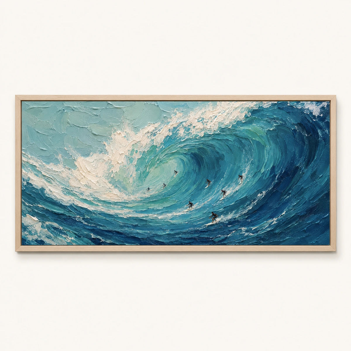 Hand-Painted Artwork | Chasing the Break [noon:detail:framed-front]