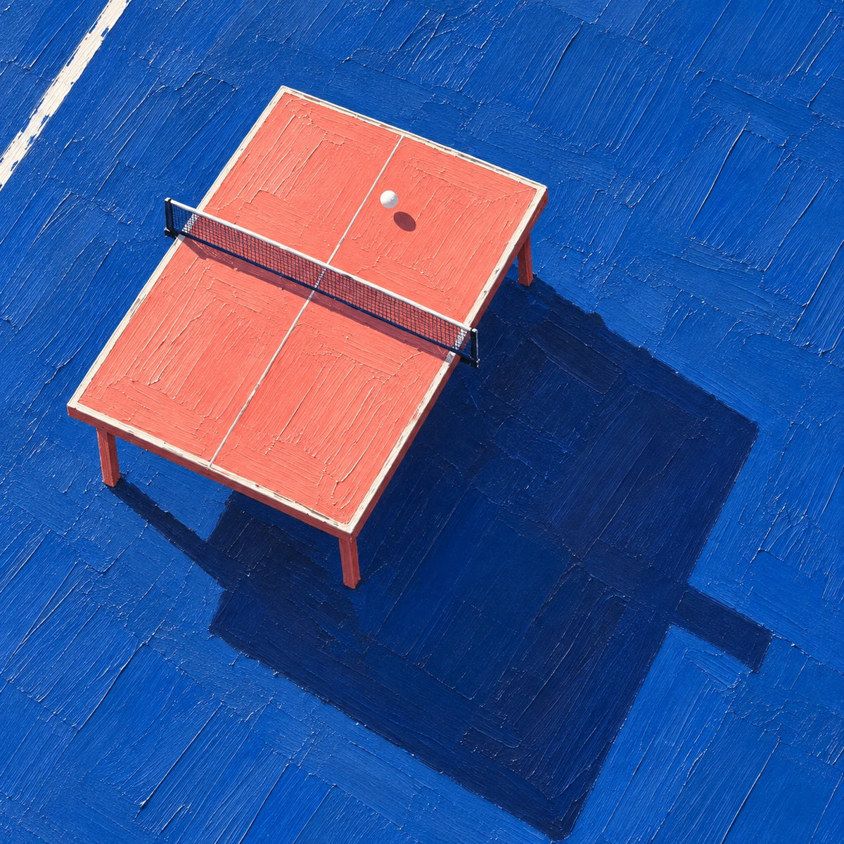long shadows at the table, paint texture
