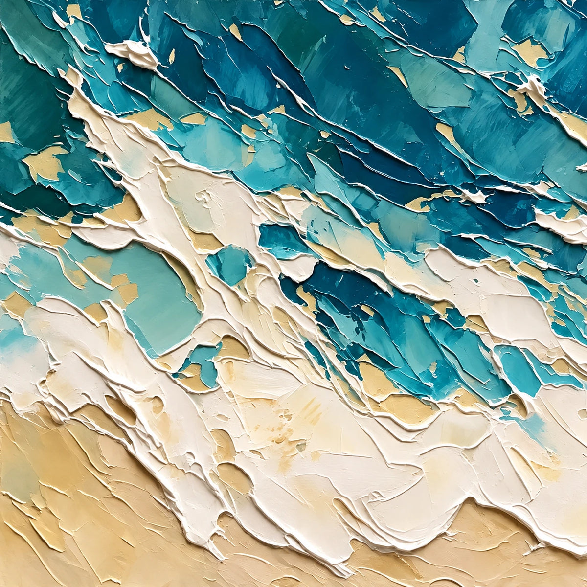 Hand-Painted Artwork | Turquoise Passage [noon:detail:texture]