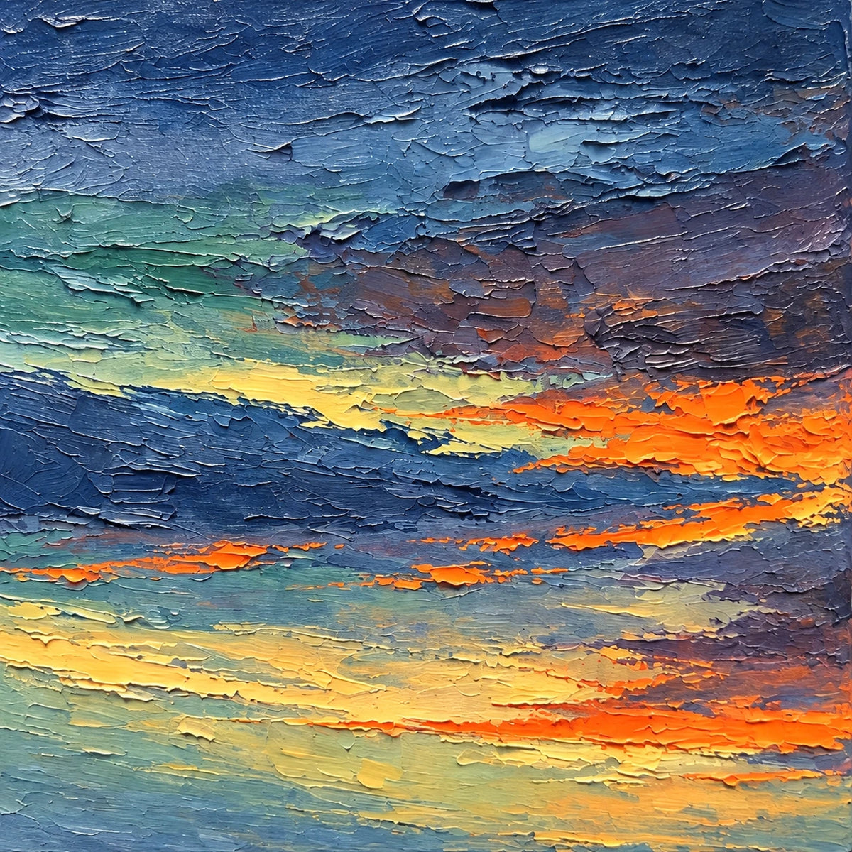 orange horizon surfer, paint texture