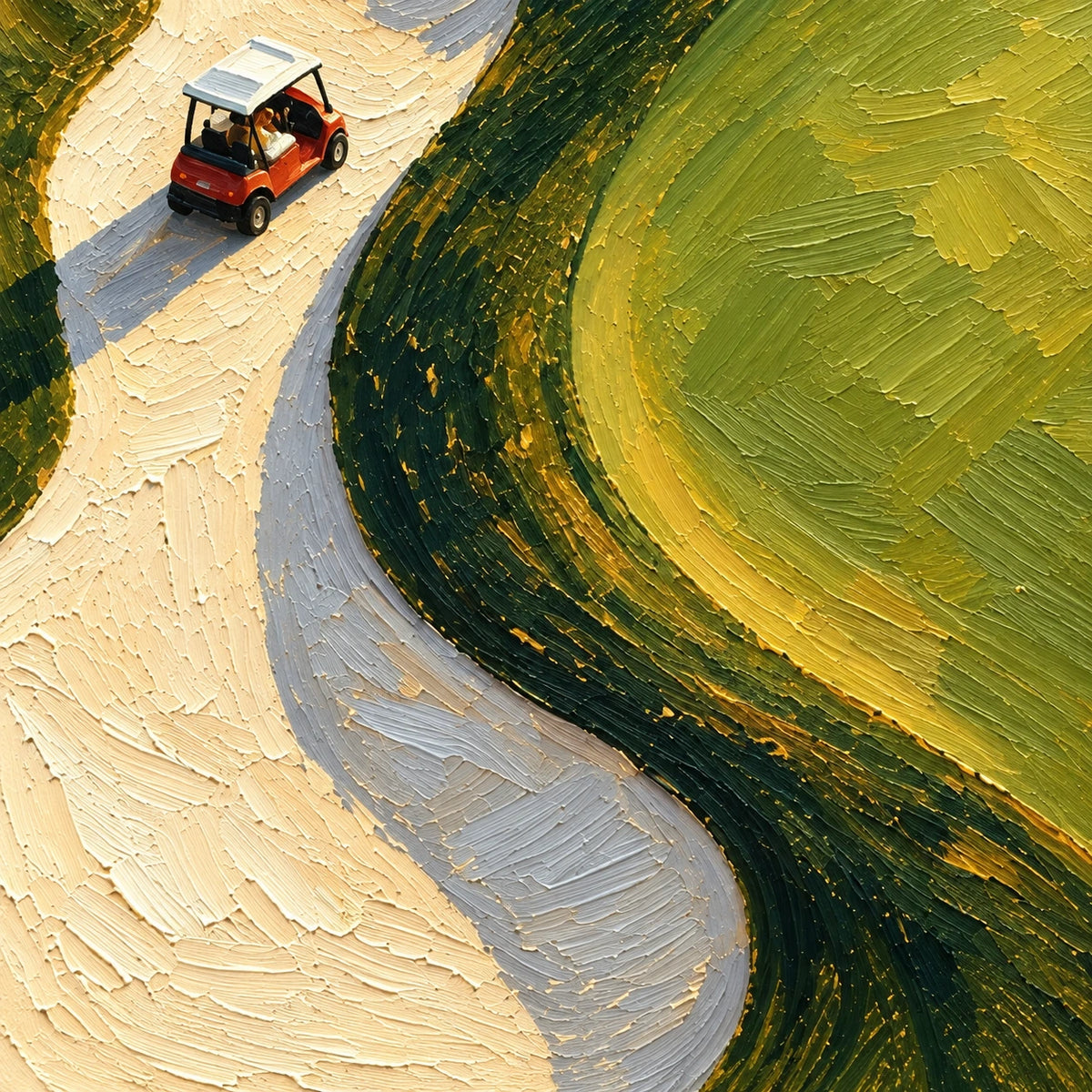 Hand-Painted Artwork | Fairway Drif [noon:detail:texture]