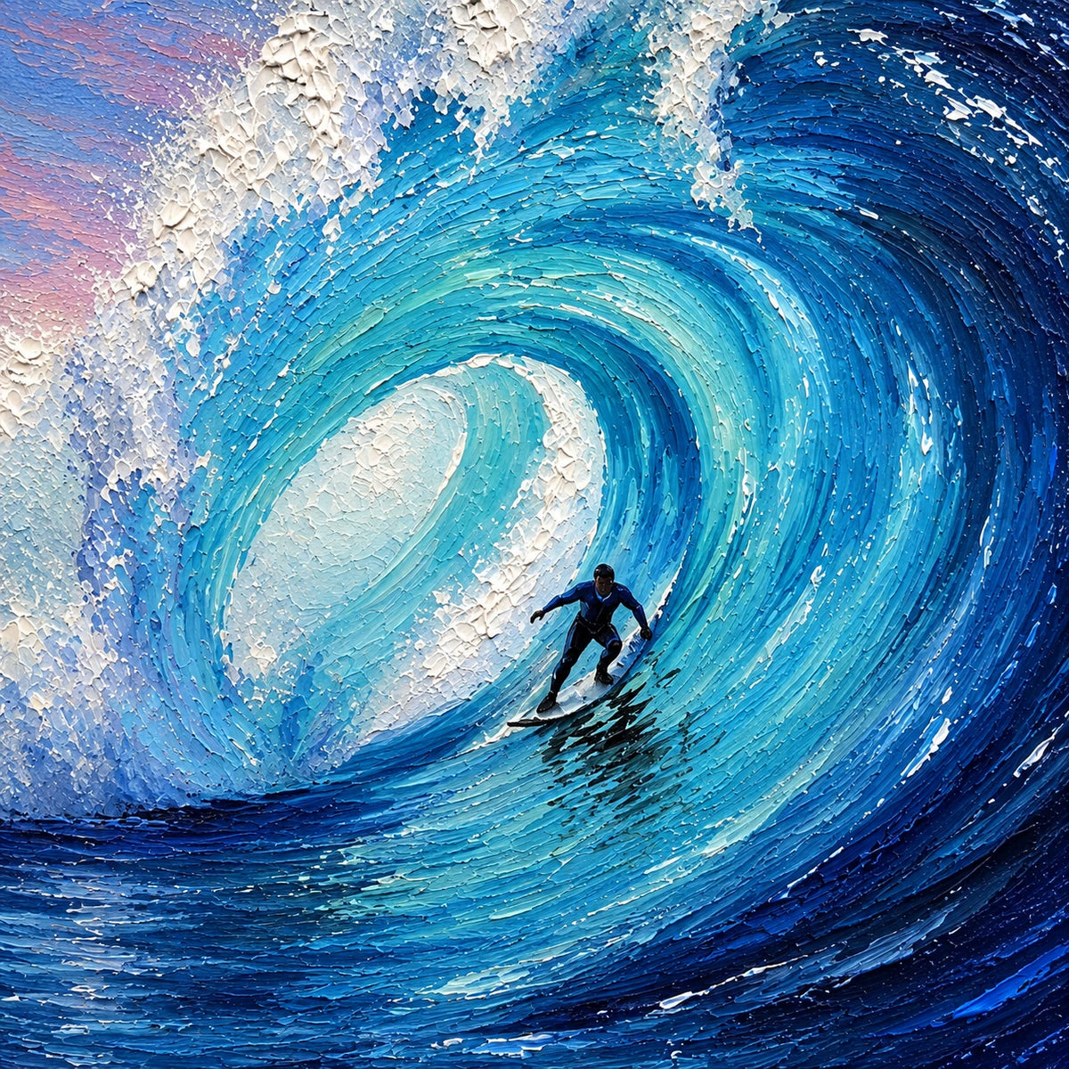 wave rider, paint texture