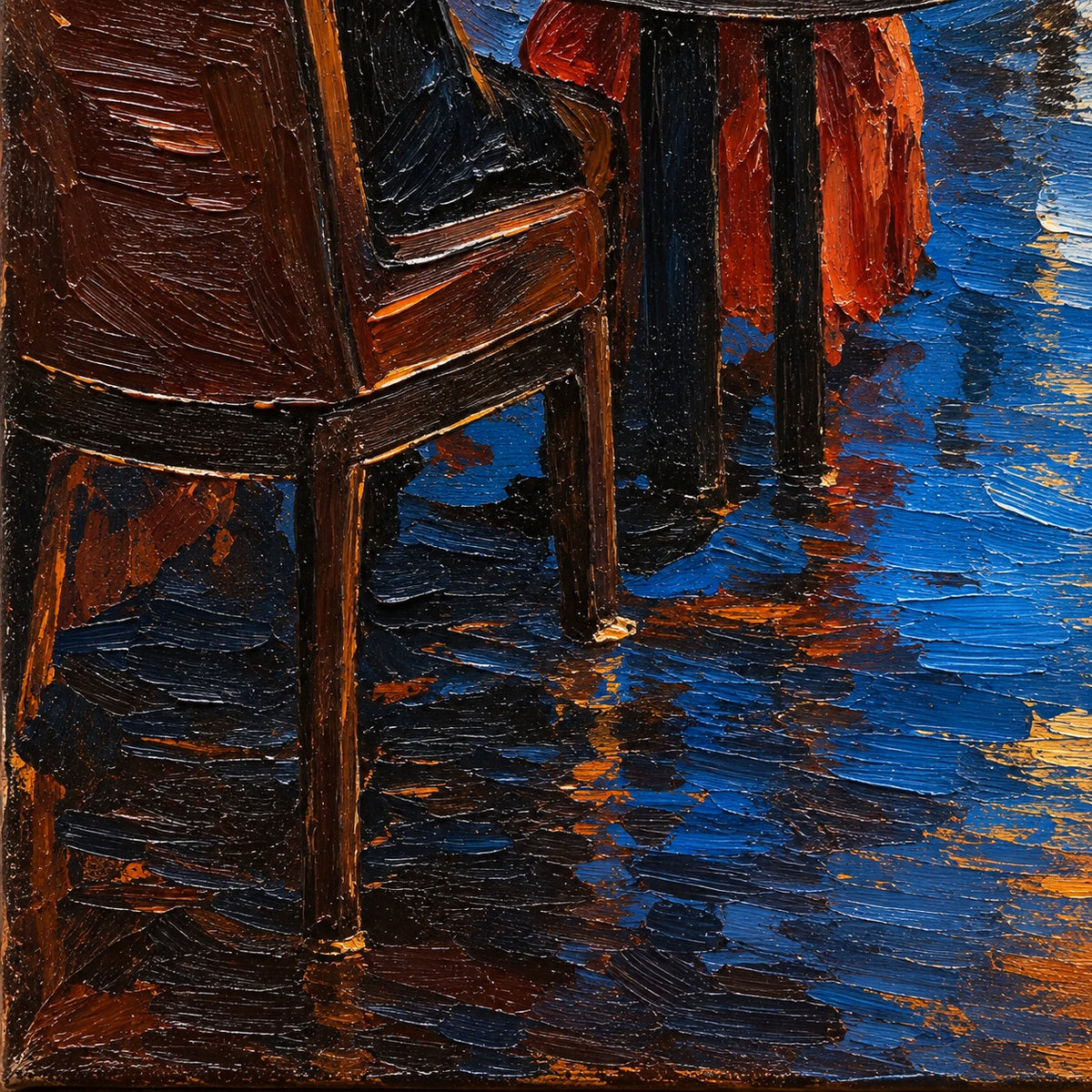 midnight piano lounge, paint texture