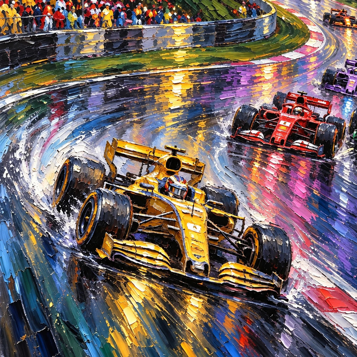 rainy mountain grand prix, paint texture