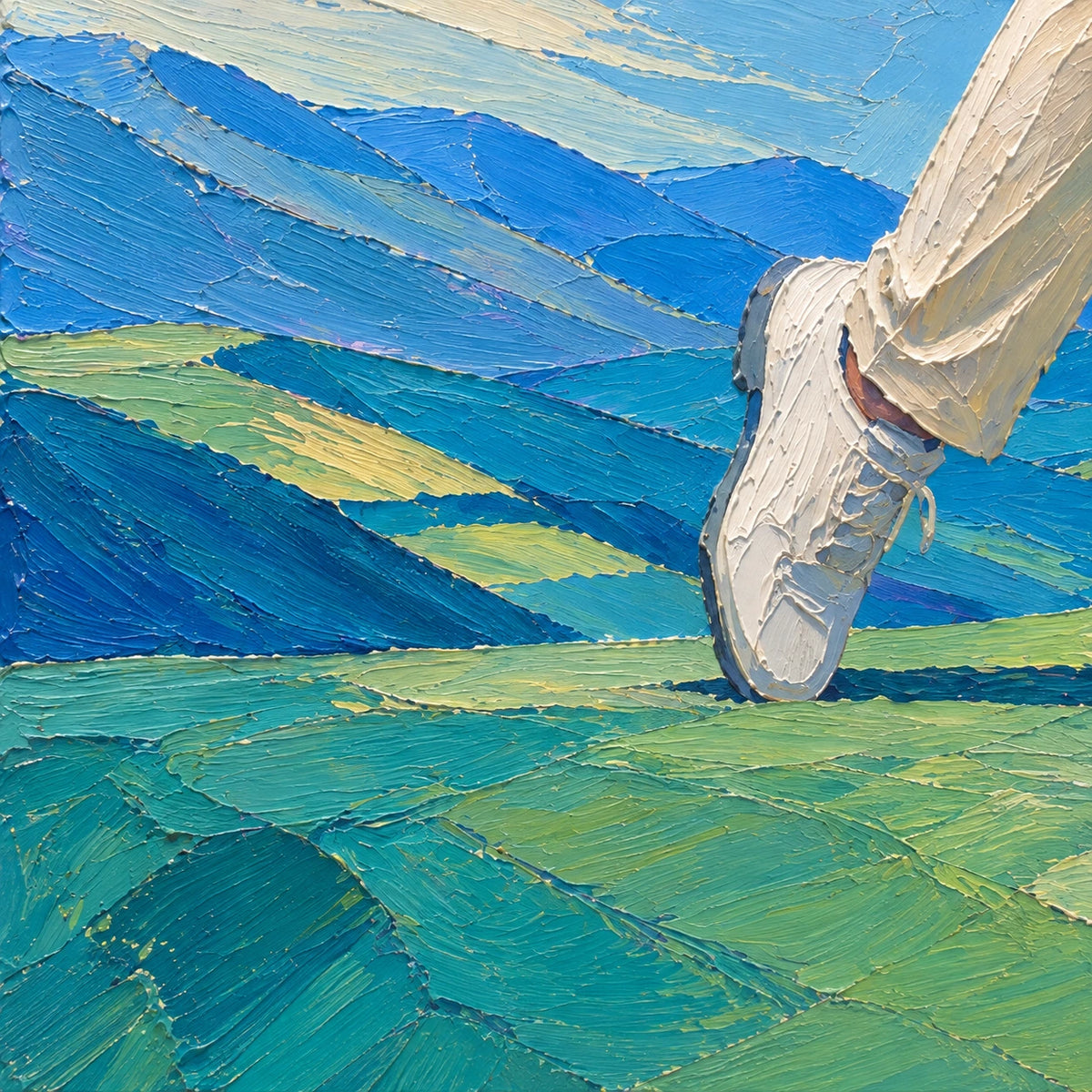 Hand-Painted Artwork | Reading the Gree [noon:detail:texture]