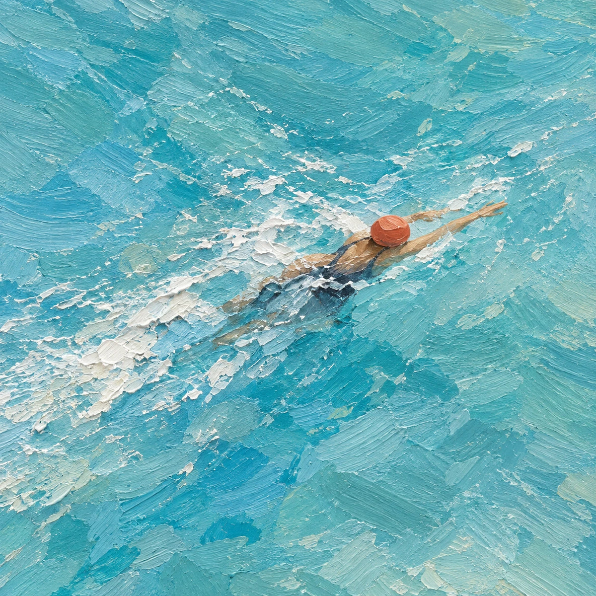 Hand-Painted Artwork | Open Wate [noon:detail:texture]