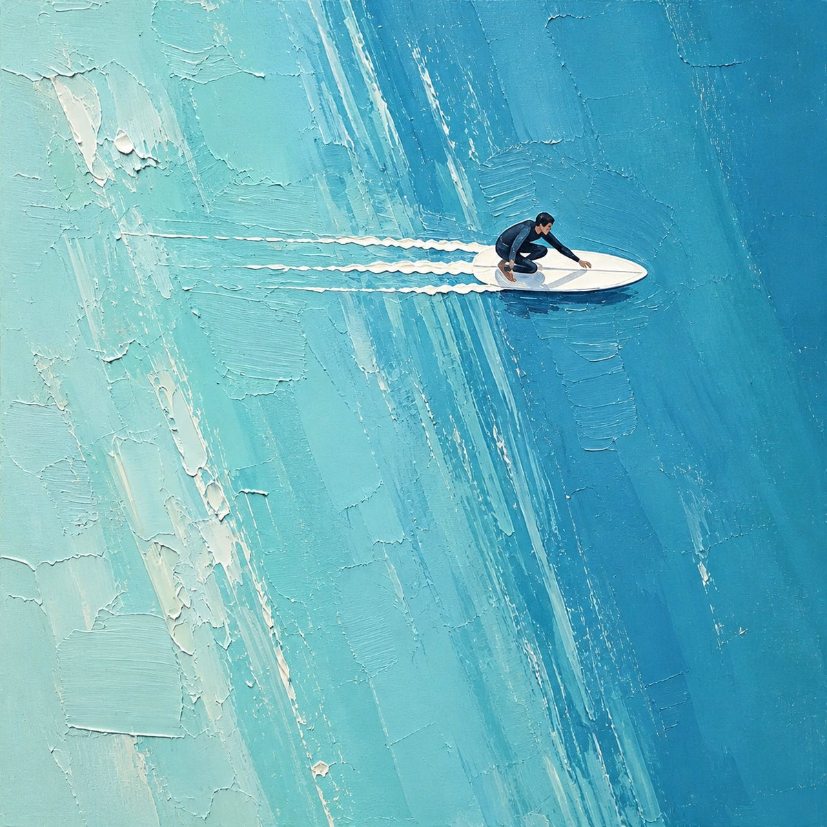 Hand-Painted Artwork | Across the Blue [noon:detail:texture]
