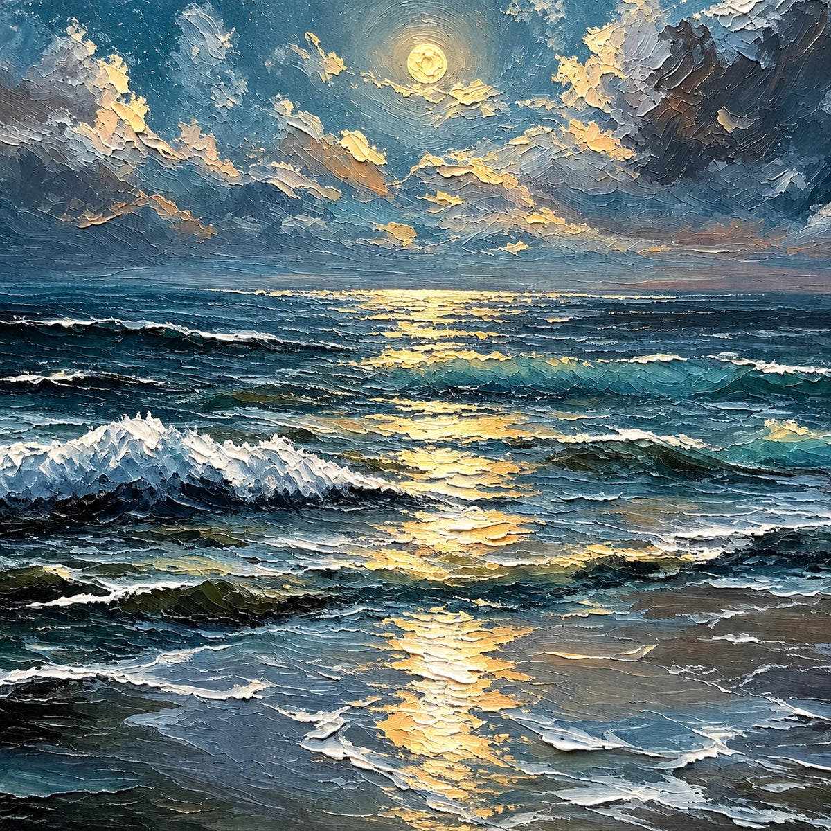 moonlit breakers, paint texture