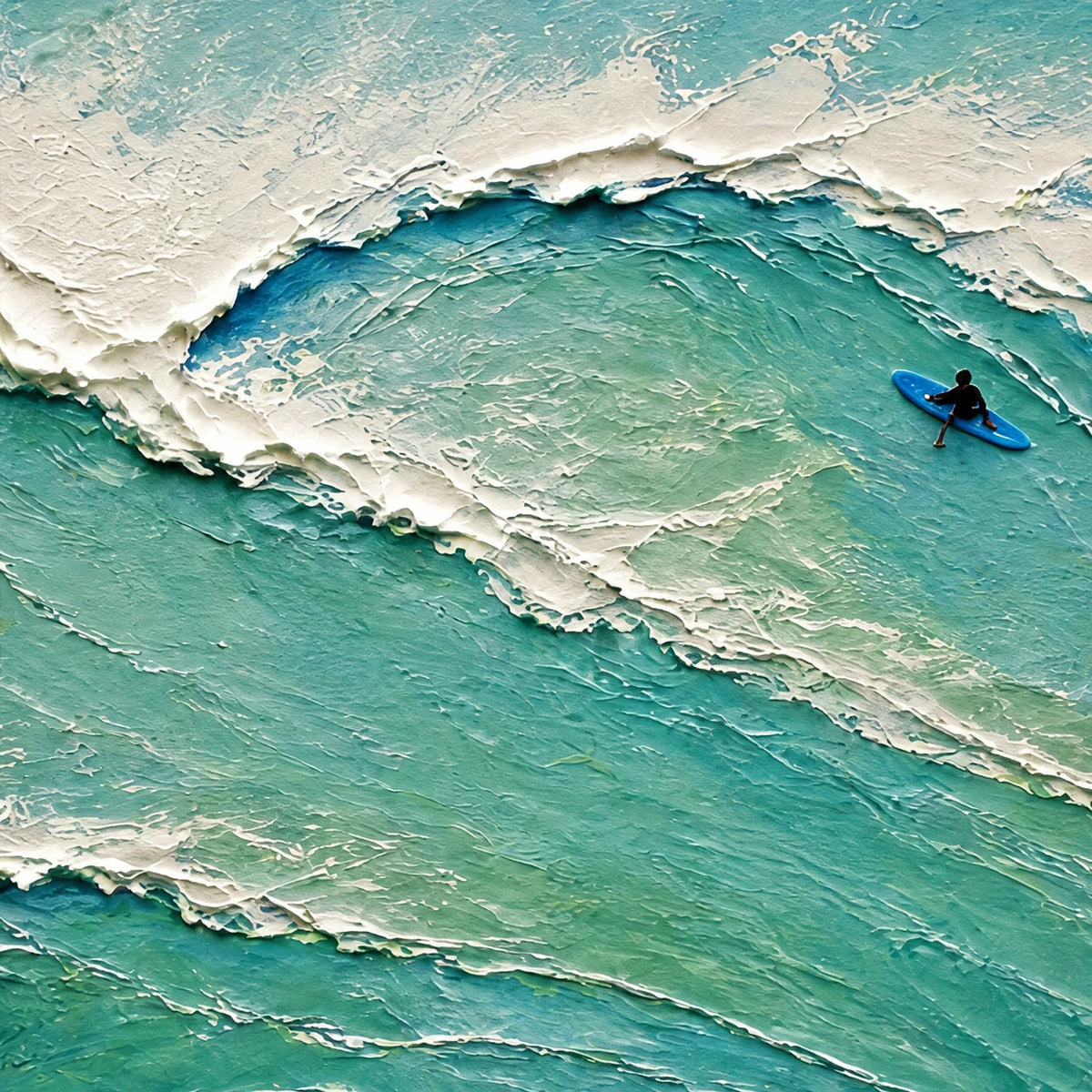 Hand-Painted Artwork | Seafoam Ru [noon:detail:texture]