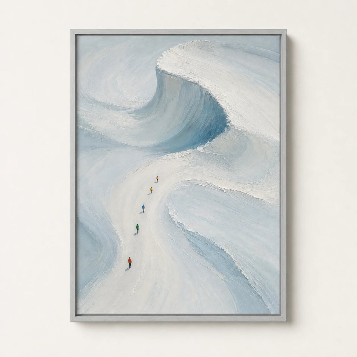 Hand-Painted Artwork | Beneath the Tidal Crest [noon:detail:framed-front]