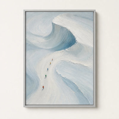 Hand-Painted Artwork | Beneath the Tidal Crest [noon:detail:framed-front]