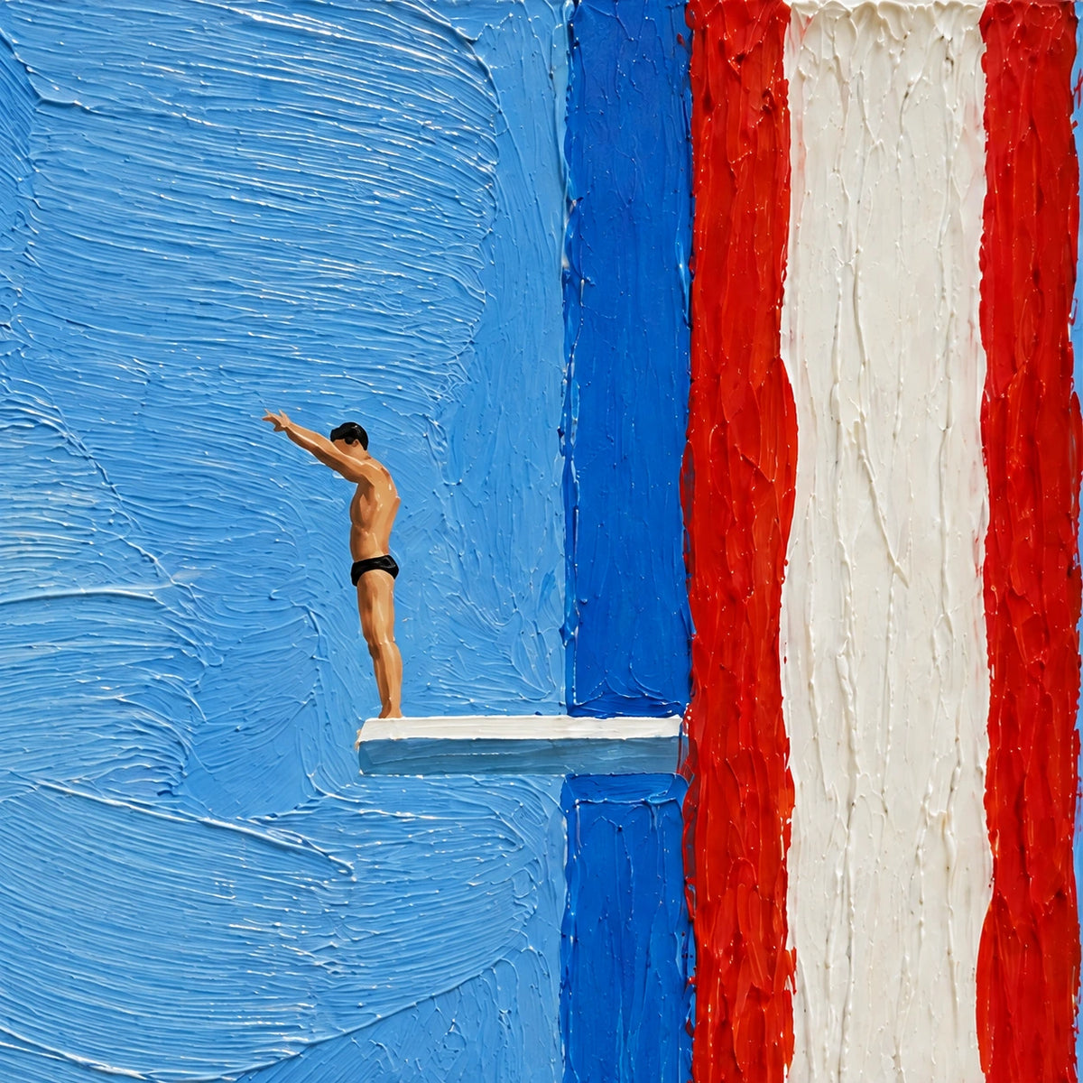 blue dive, paint texture