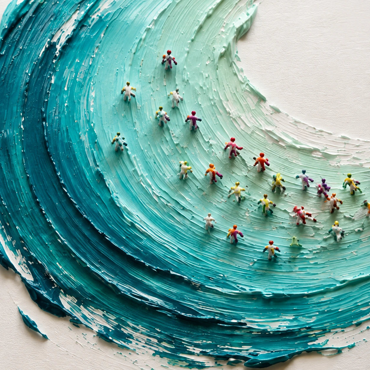 Hand-Painted Artwork | Riding the Endless Tide [noon:detail:texture]