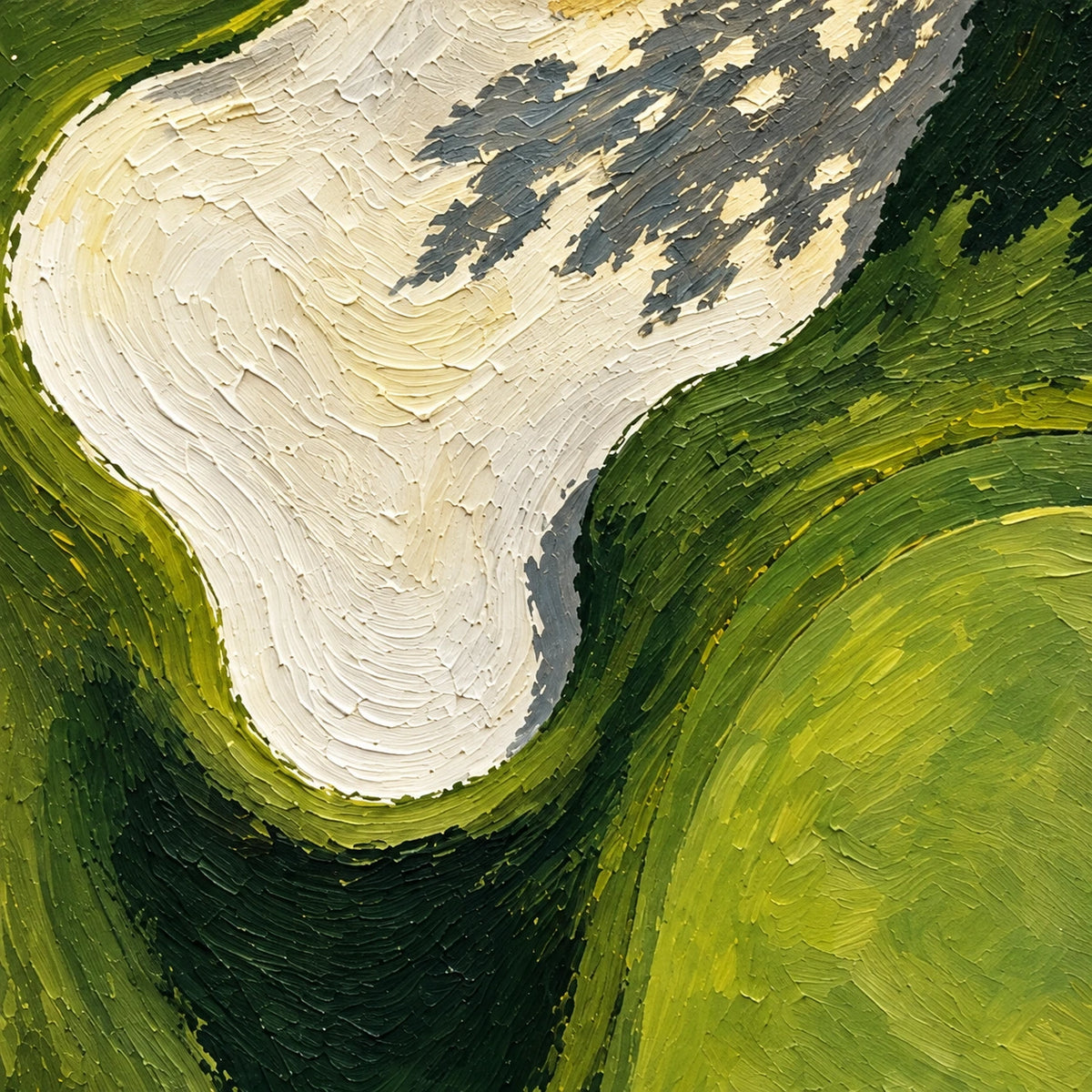 the long fairway, paint texture