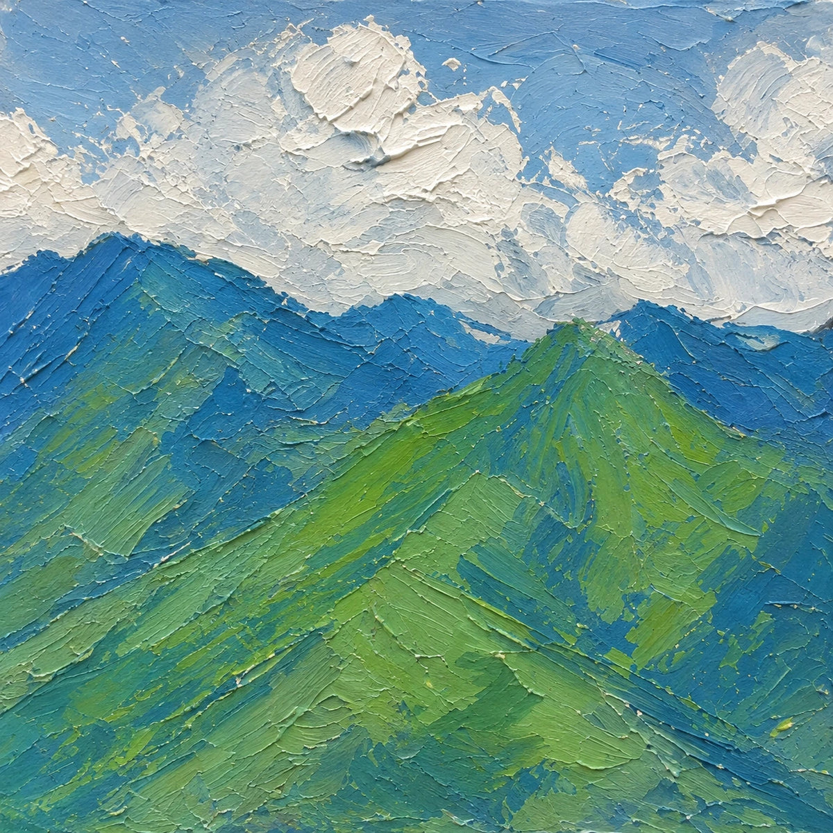 mountain fairway, paint texture